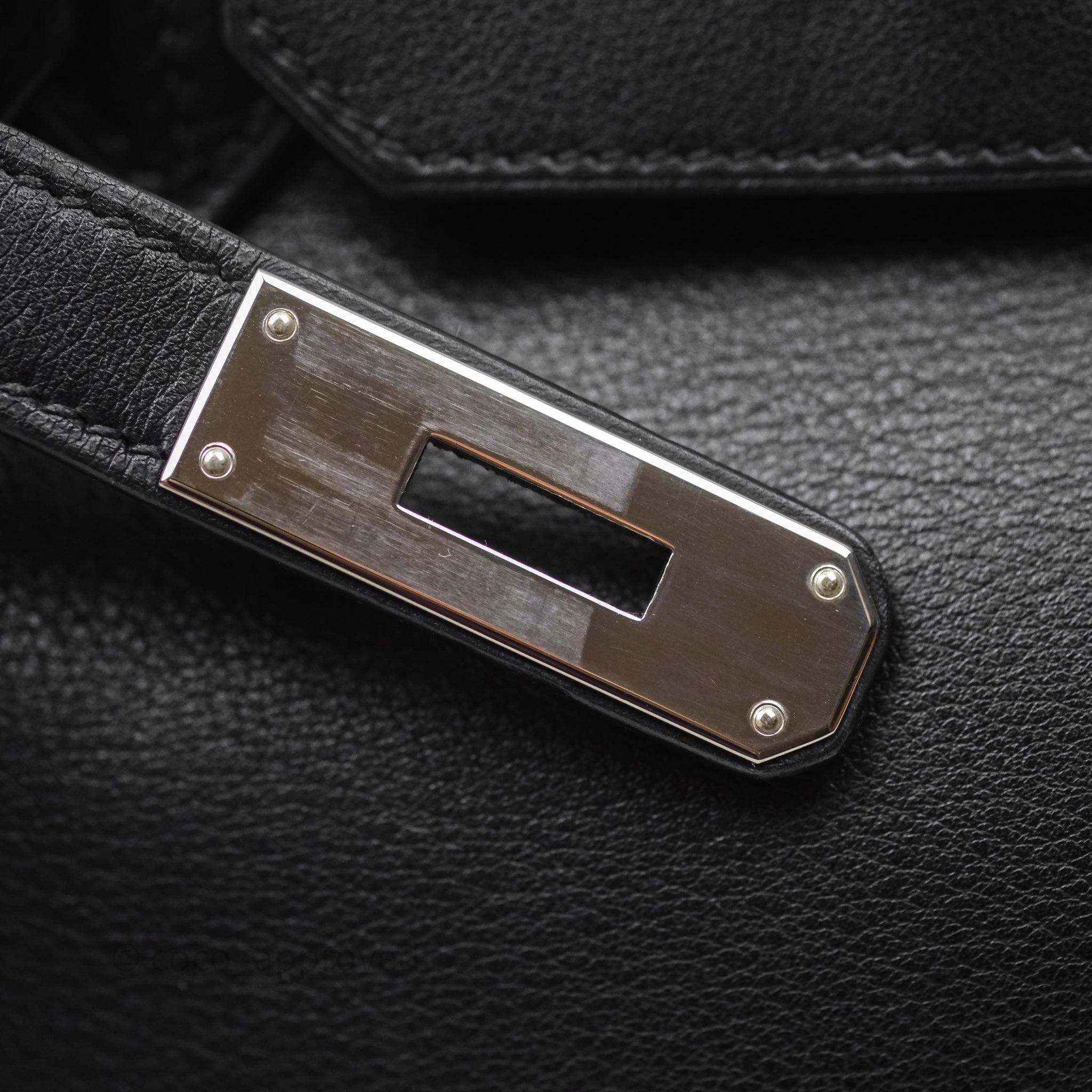 Herms Birkin 30 Noir 89 Evergrain Palladium Hardware