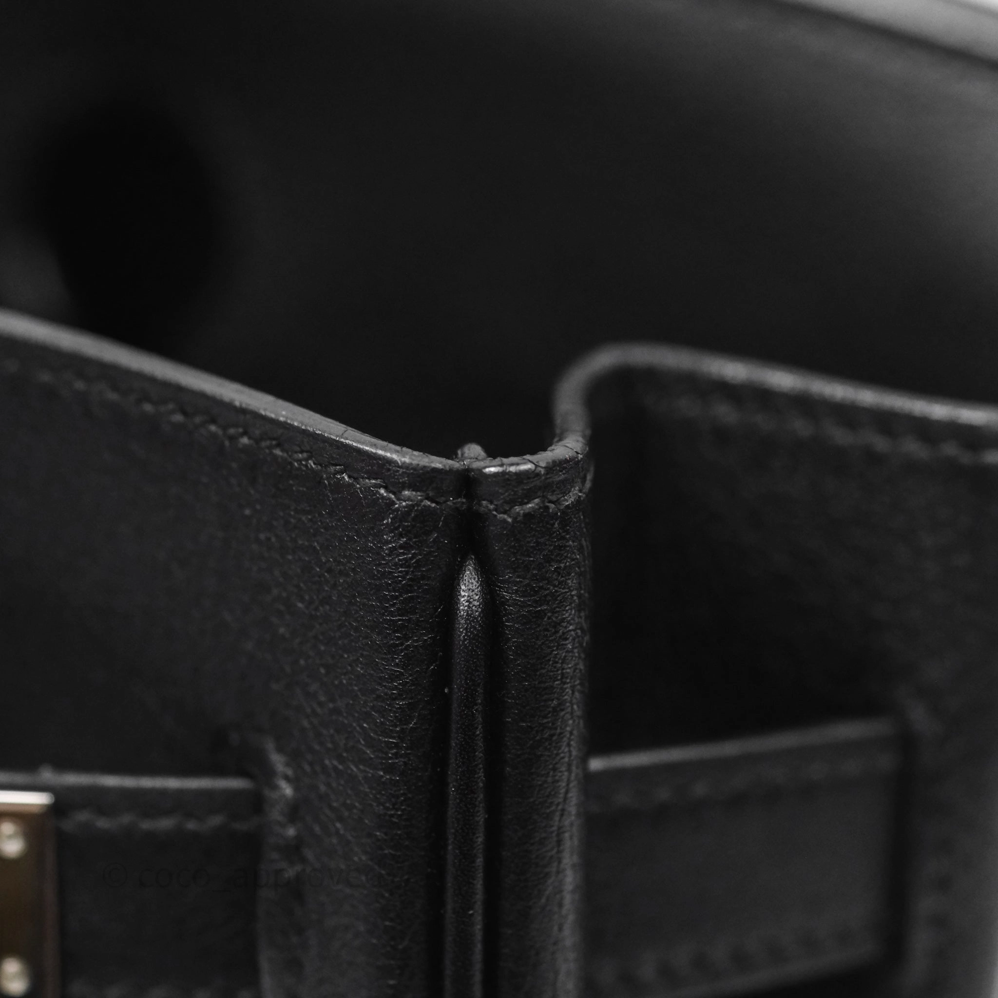 Herms Birkin 30 Noir 89 Evergrain Palladium Hardware