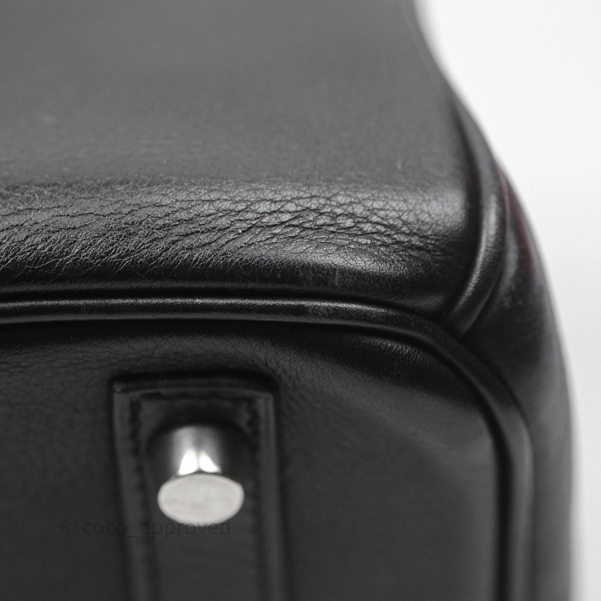 Herms Birkin 30 Noir 89 Evergrain Palladium Hardware