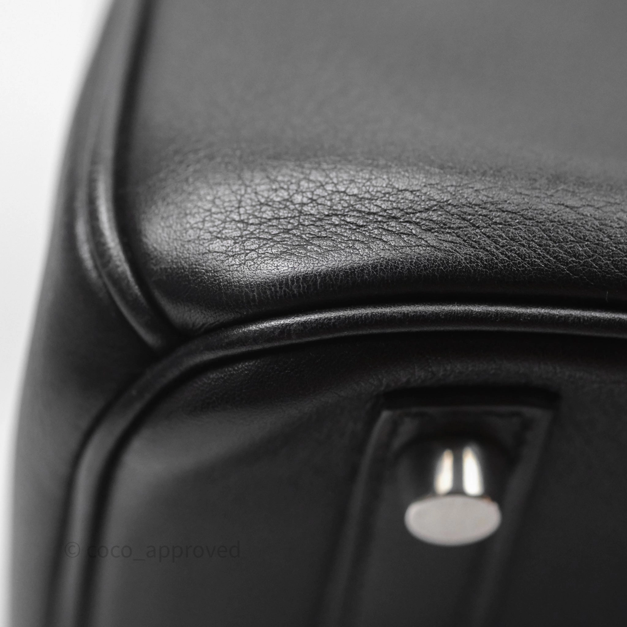 Herms Birkin 30 Noir 89 Evergrain Palladium Hardware