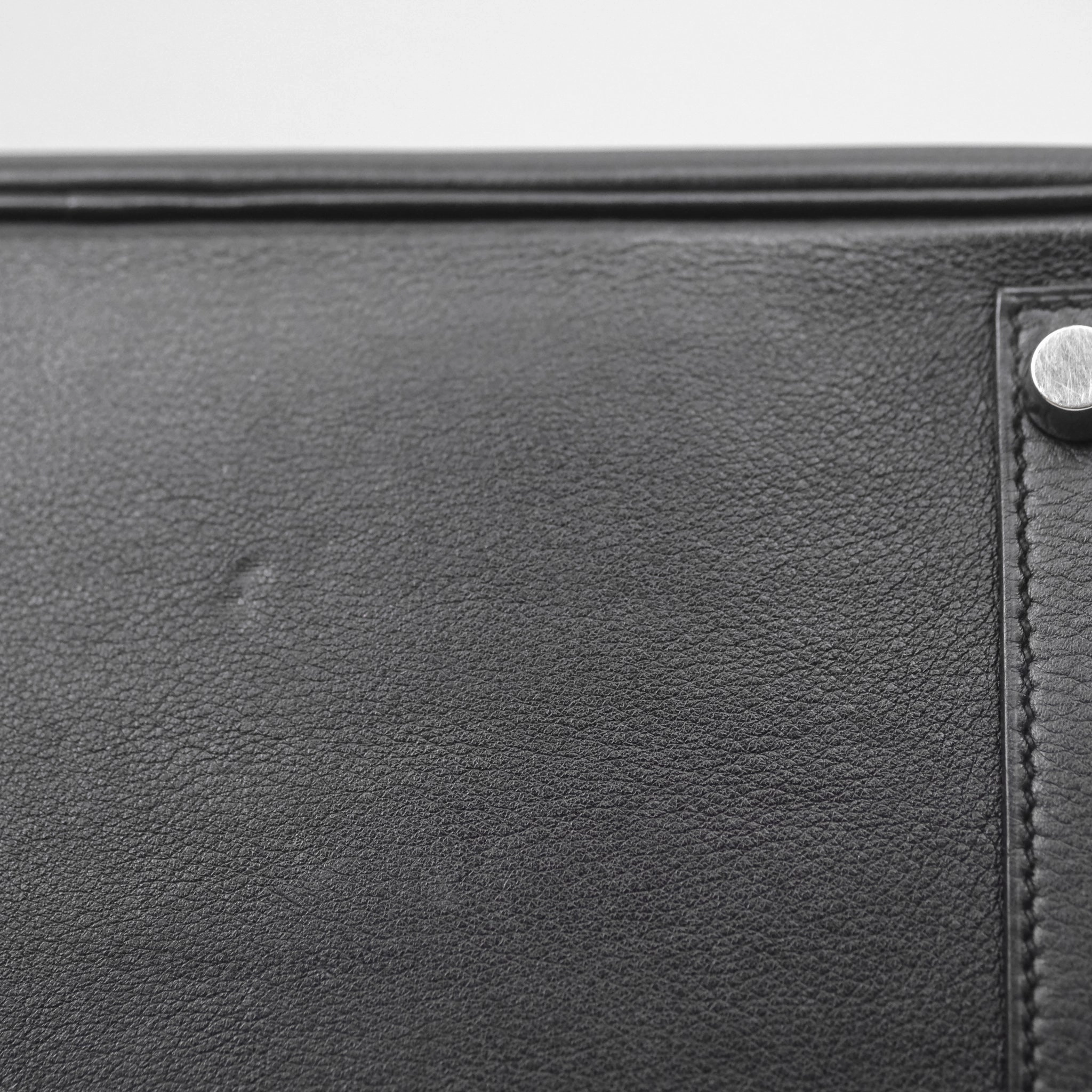 Herms Birkin 30 Noir 89 Evergrain Palladium Hardware