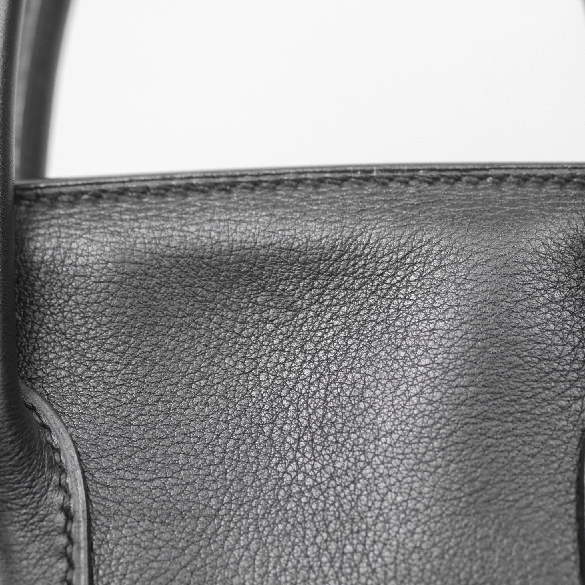 Herms Birkin 30 Noir 89 Evergrain Palladium Hardware