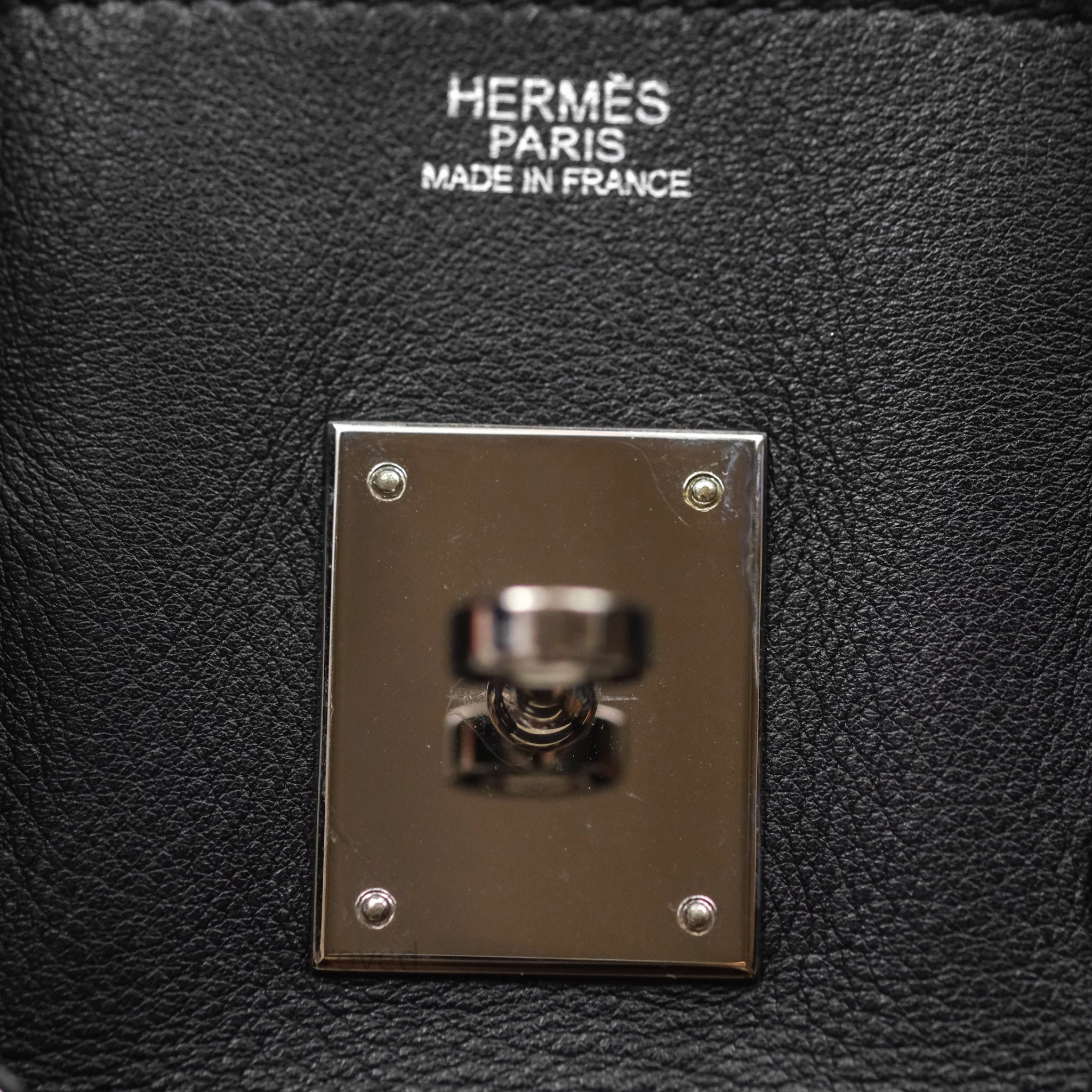 Herms Birkin 30 Noir 89 Evergrain Palladium Hardware