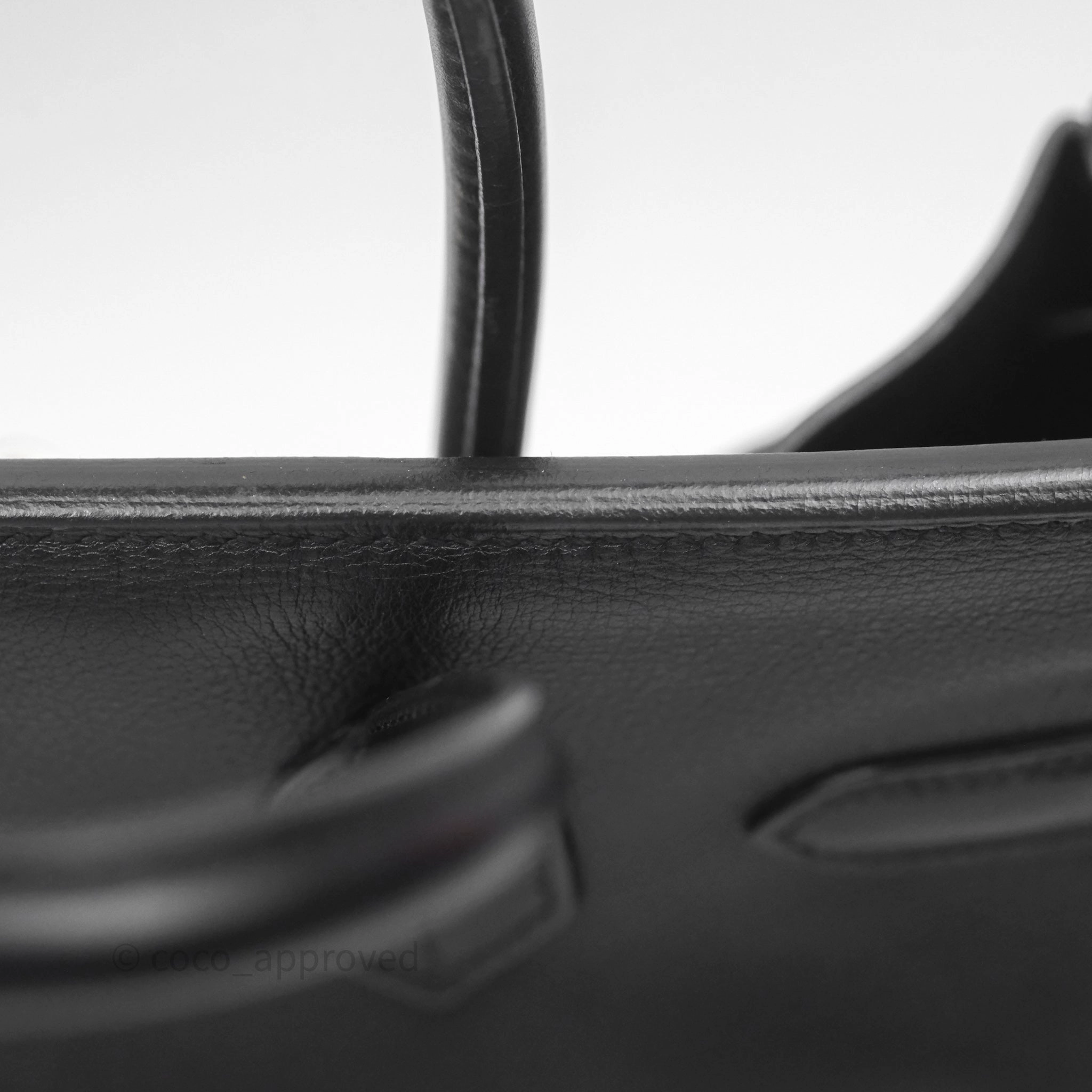 Herms Birkin 30 Noir 89 Evergrain Palladium Hardware