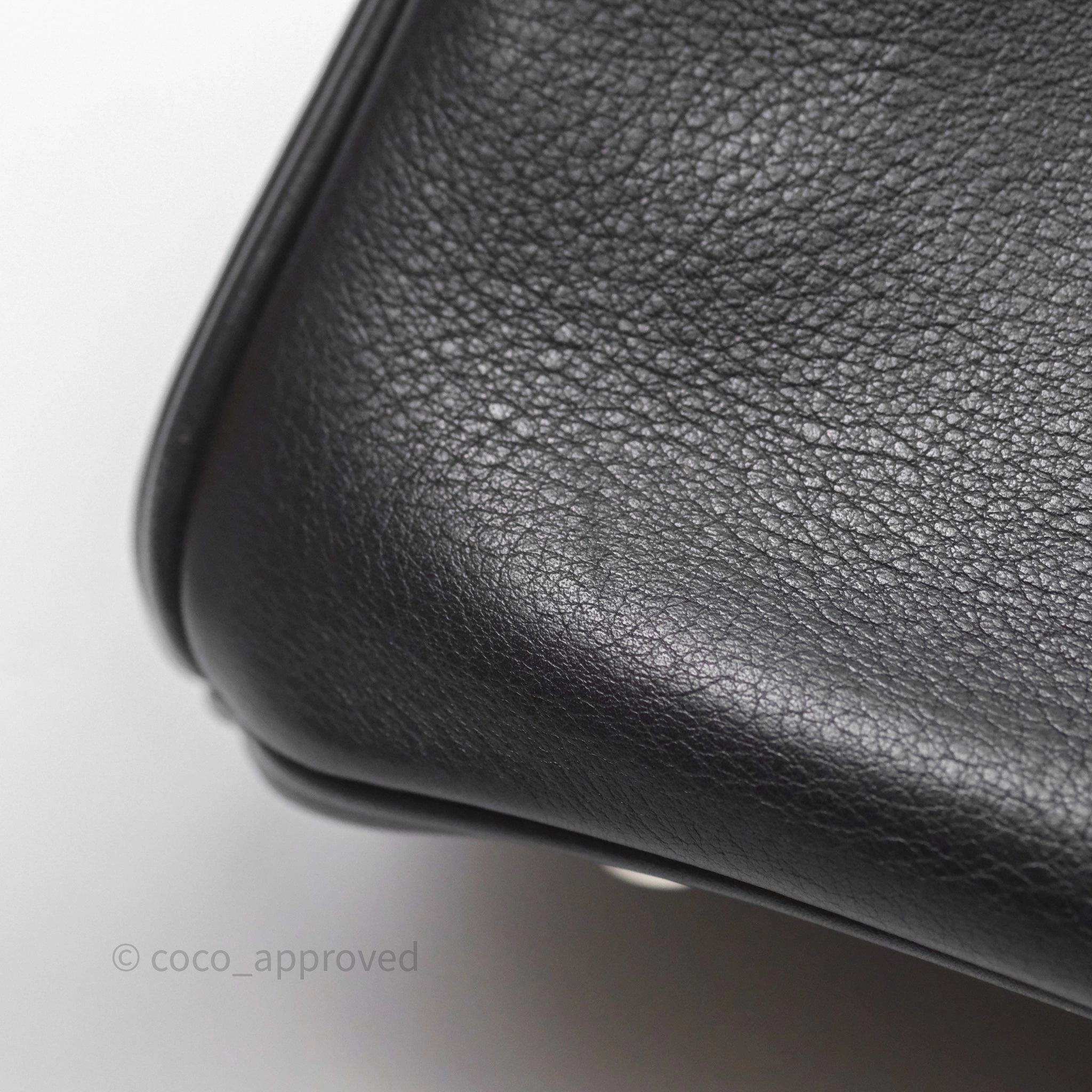 Herms Birkin 30 Noir 89 Evergrain Palladium Hardware