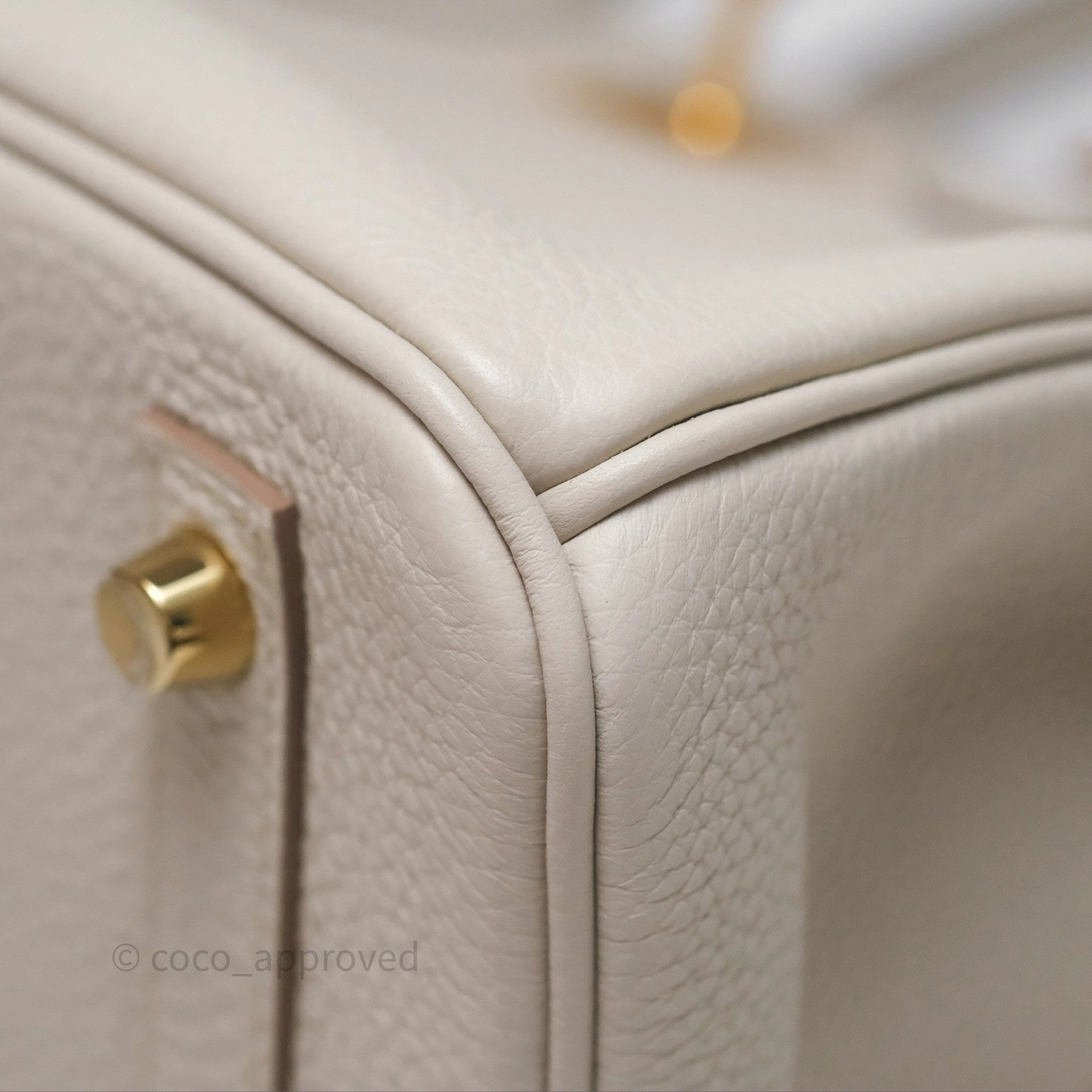 Herms Birkin 30 Retourne Beton 8L Togo Gold Hardware