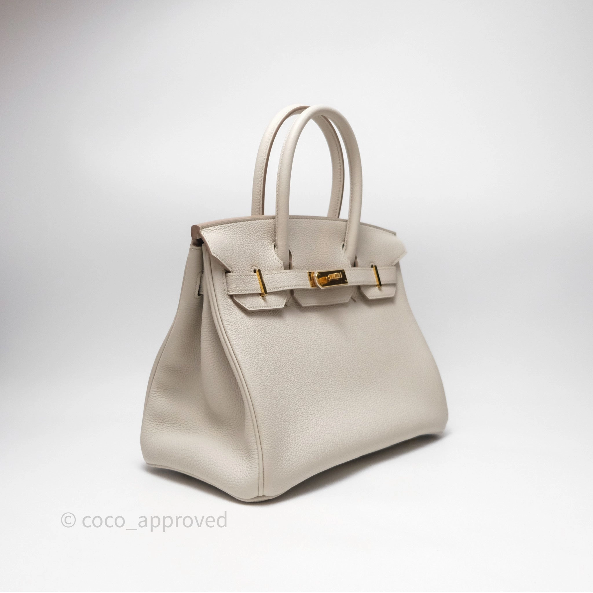 Herms Birkin 30 Retourne Beton 8L Togo Gold Hardware