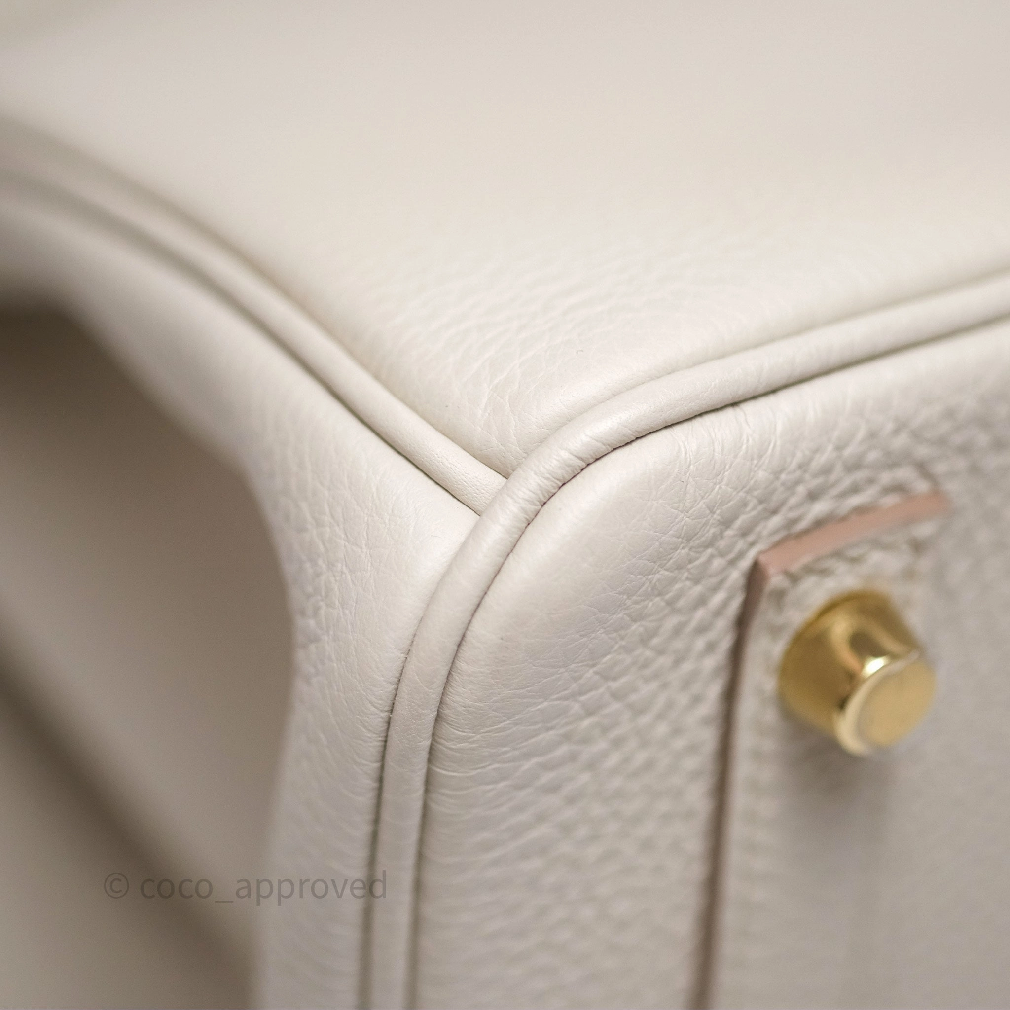 Herms Birkin 30 Retourne Beton 8L Togo Gold Hardware