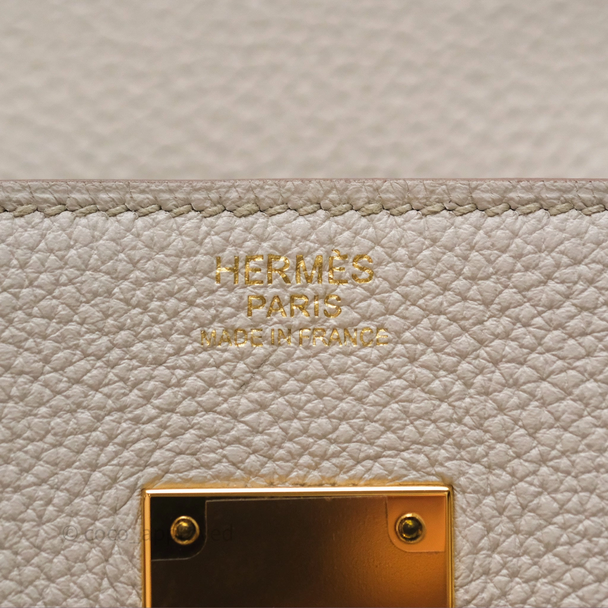Herms Birkin 30 Retourne Beton 8L Togo Gold Hardware