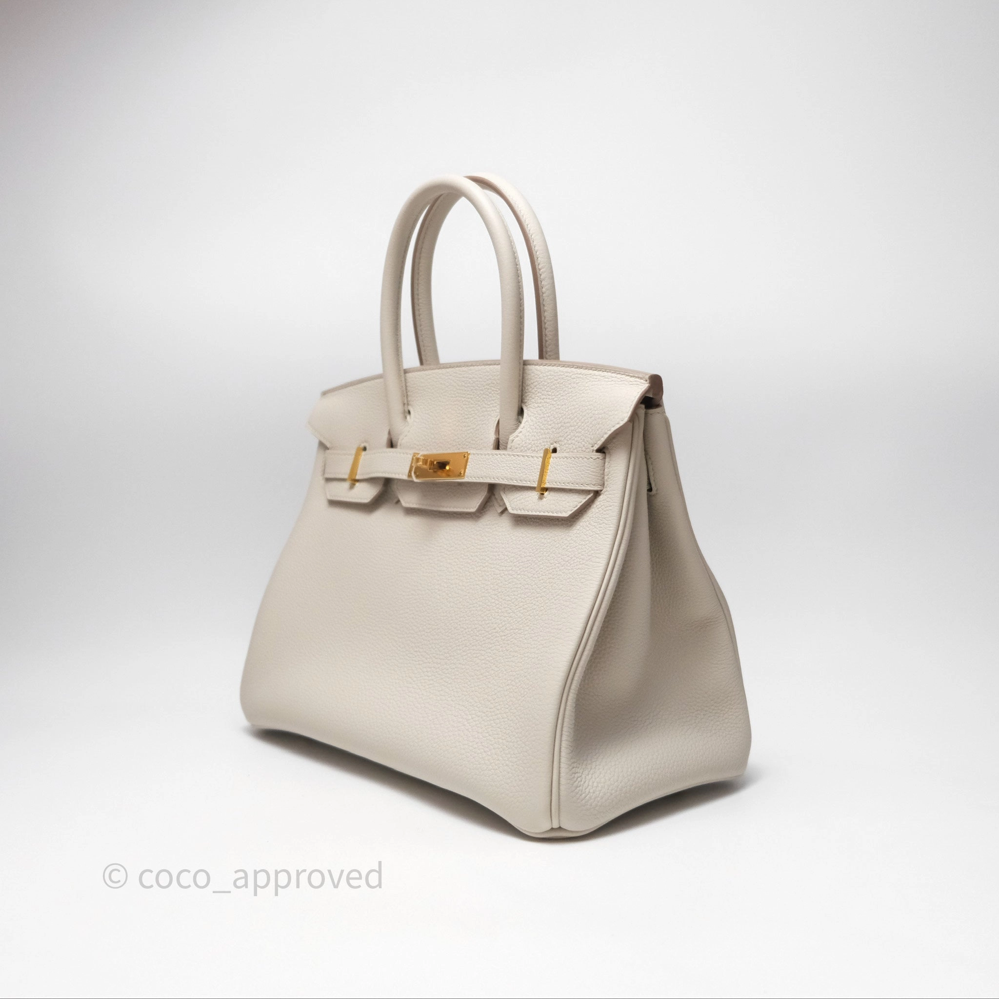 Herms Birkin 30 Retourne Beton 8L Togo Gold Hardware