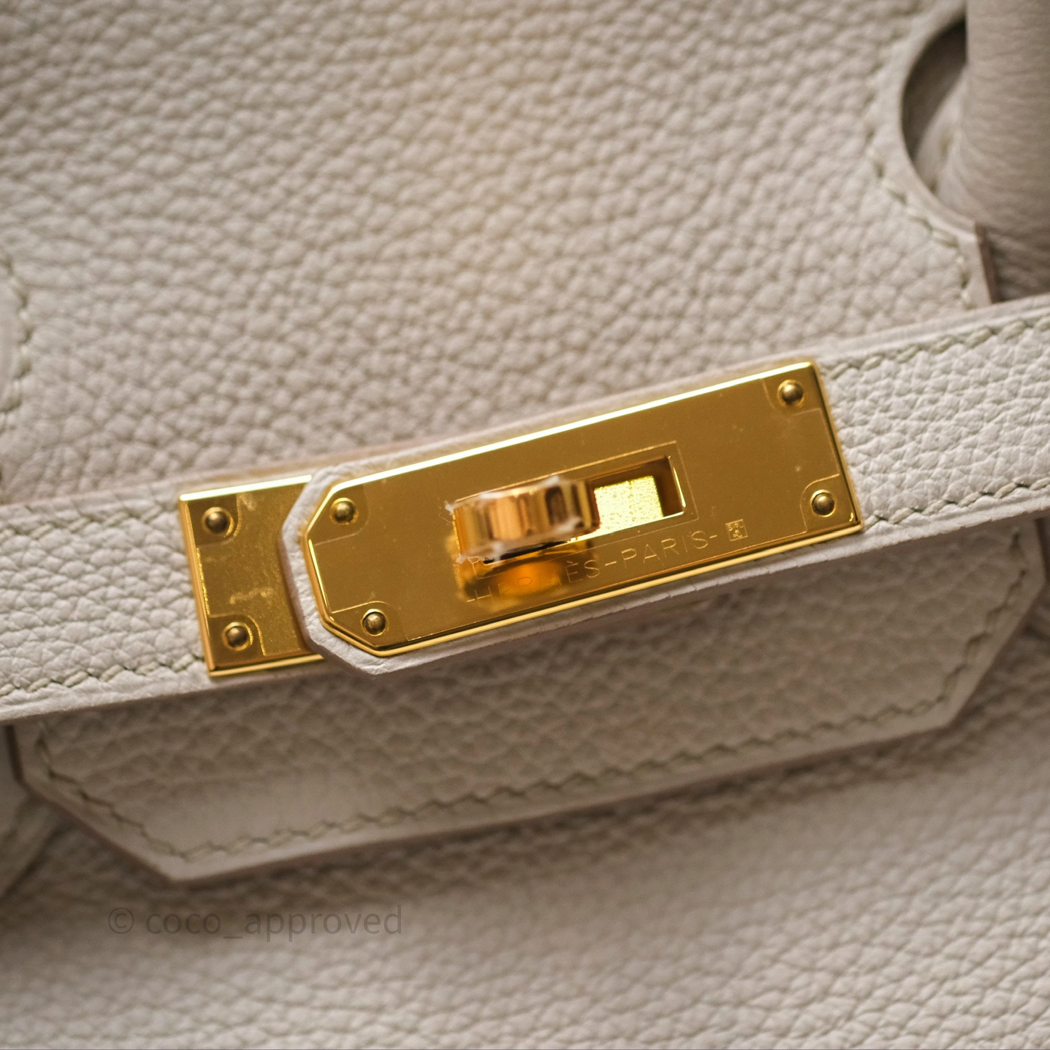 Herms Birkin 30 Retourne Beton 8L Togo Gold Hardware
