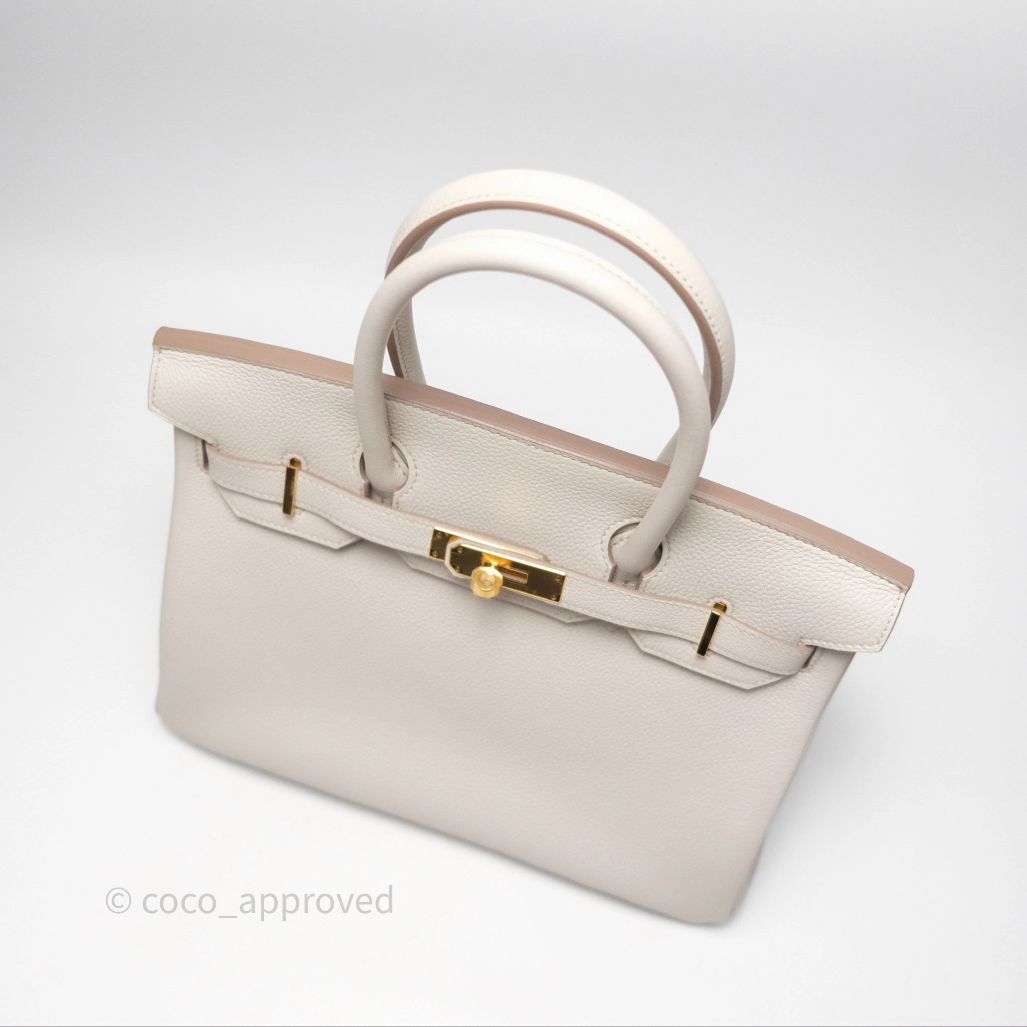 Herms Birkin 30 Retourne Beton 8L Togo Gold Hardware