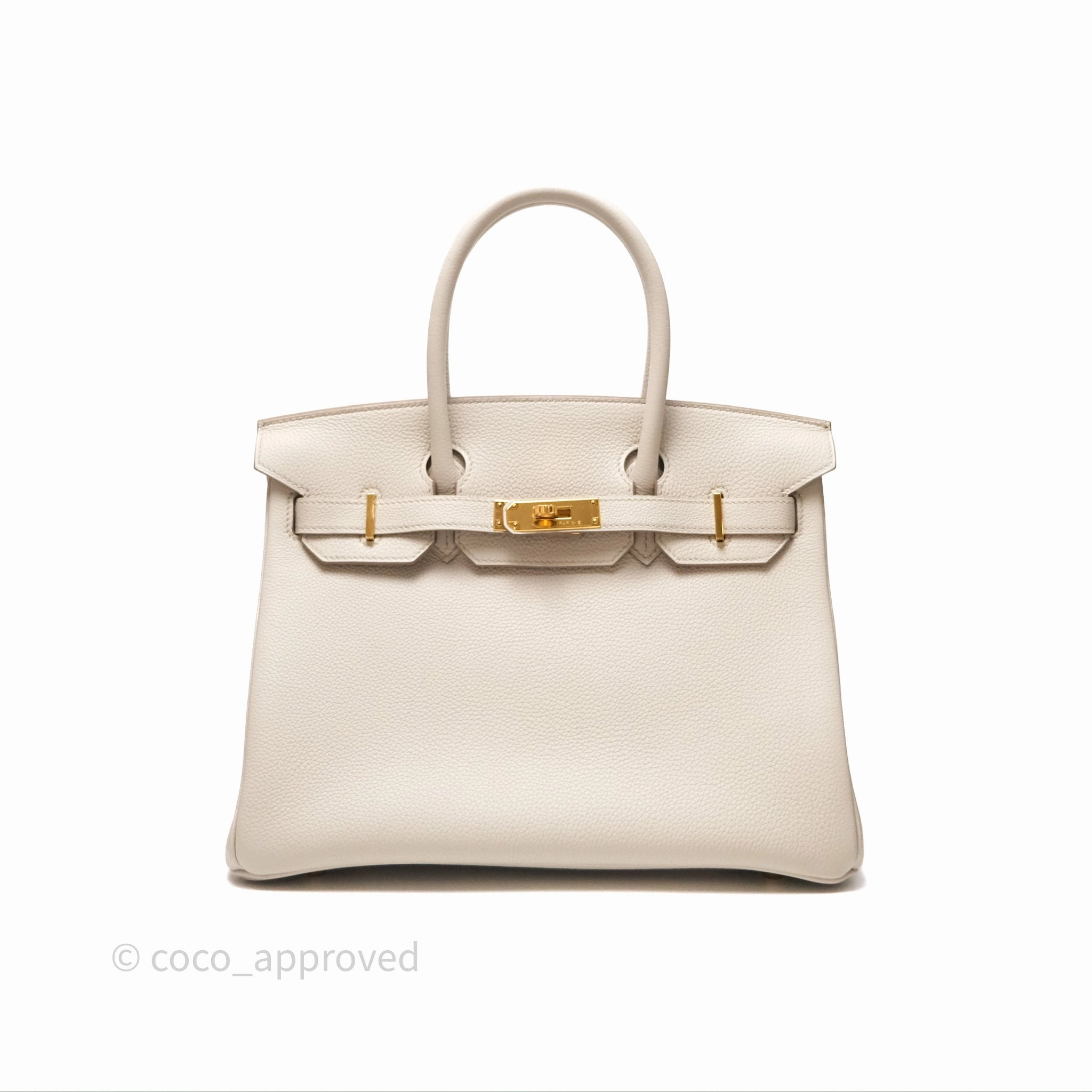Herms Birkin 30 Retourne Beton 8L Togo Gold Hardware