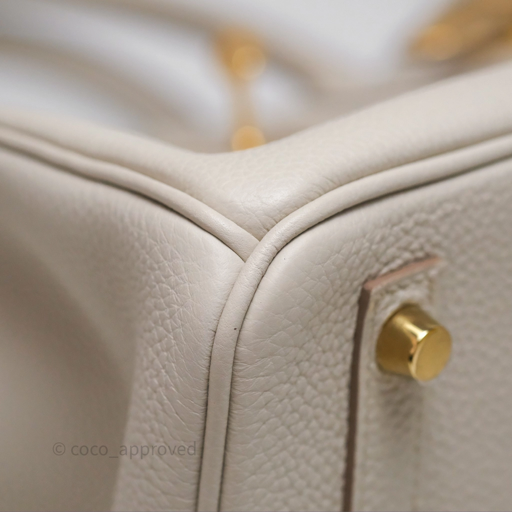 Herms Birkin 30 Retourne Beton 8L Togo Gold Hardware