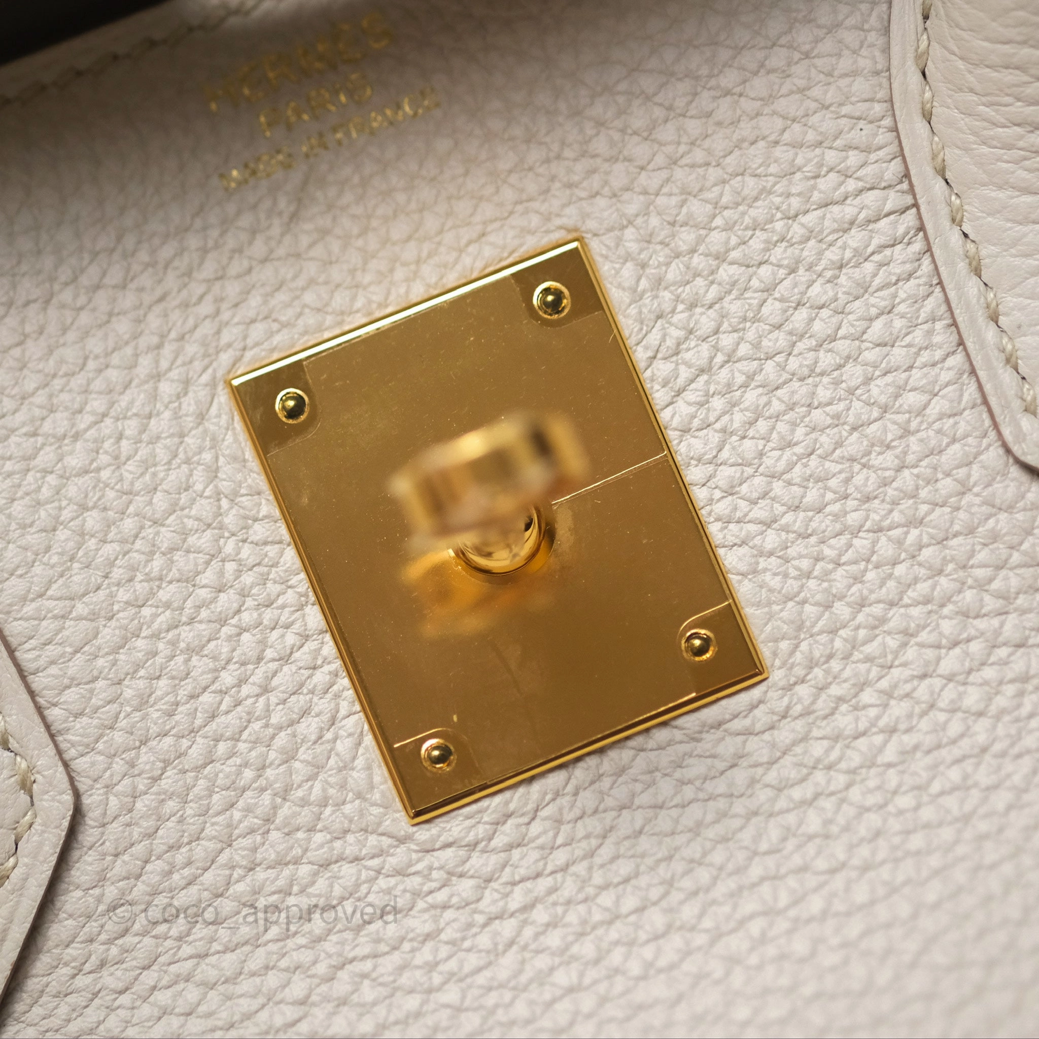 Herms Birkin 30 Retourne Beton 8L Togo Gold Hardware