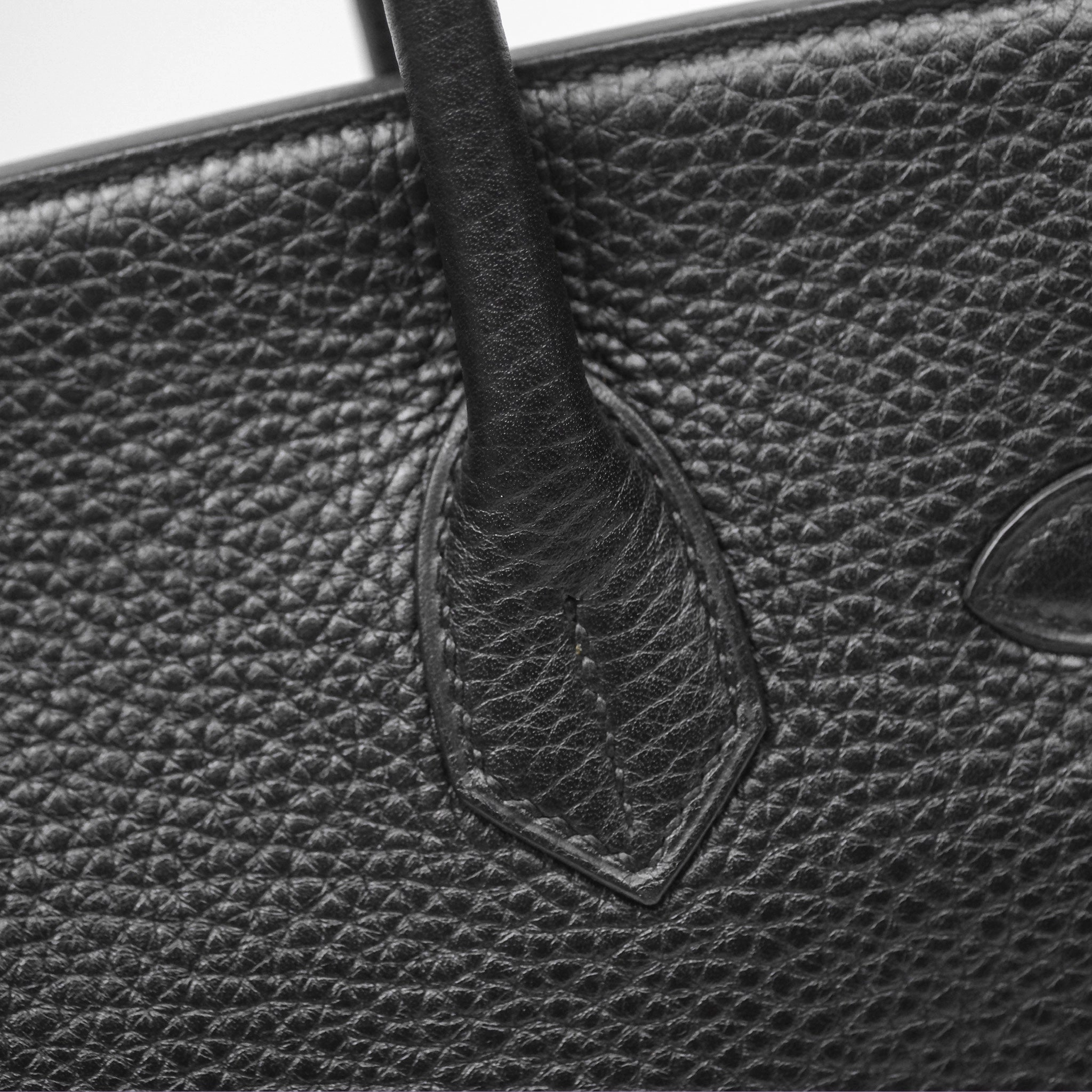Herms Birkin 30 Retourne Black Noir 89 Clemence Gold Hardware