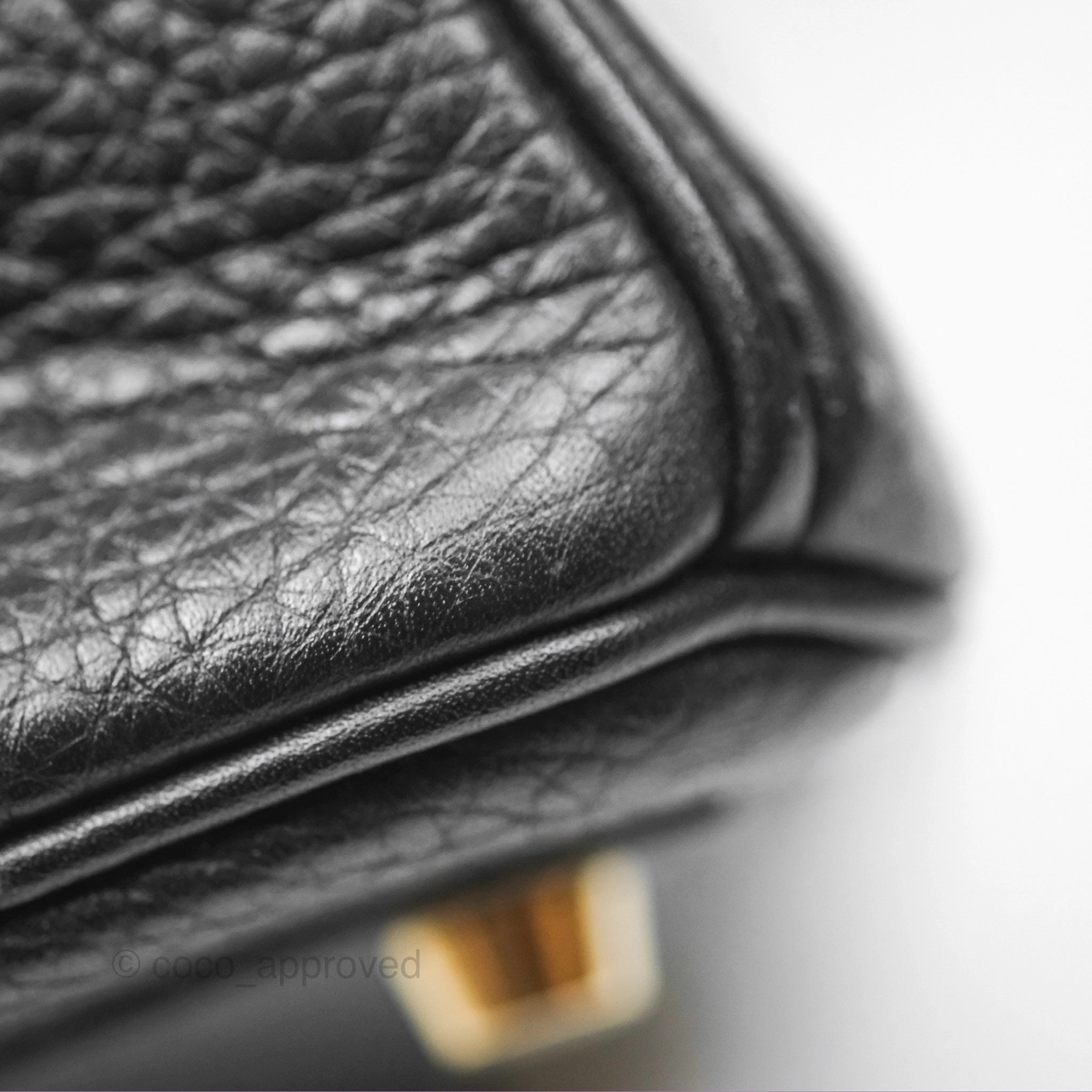 Herms Birkin 30 Retourne Black Noir 89 Clemence Gold Hardware