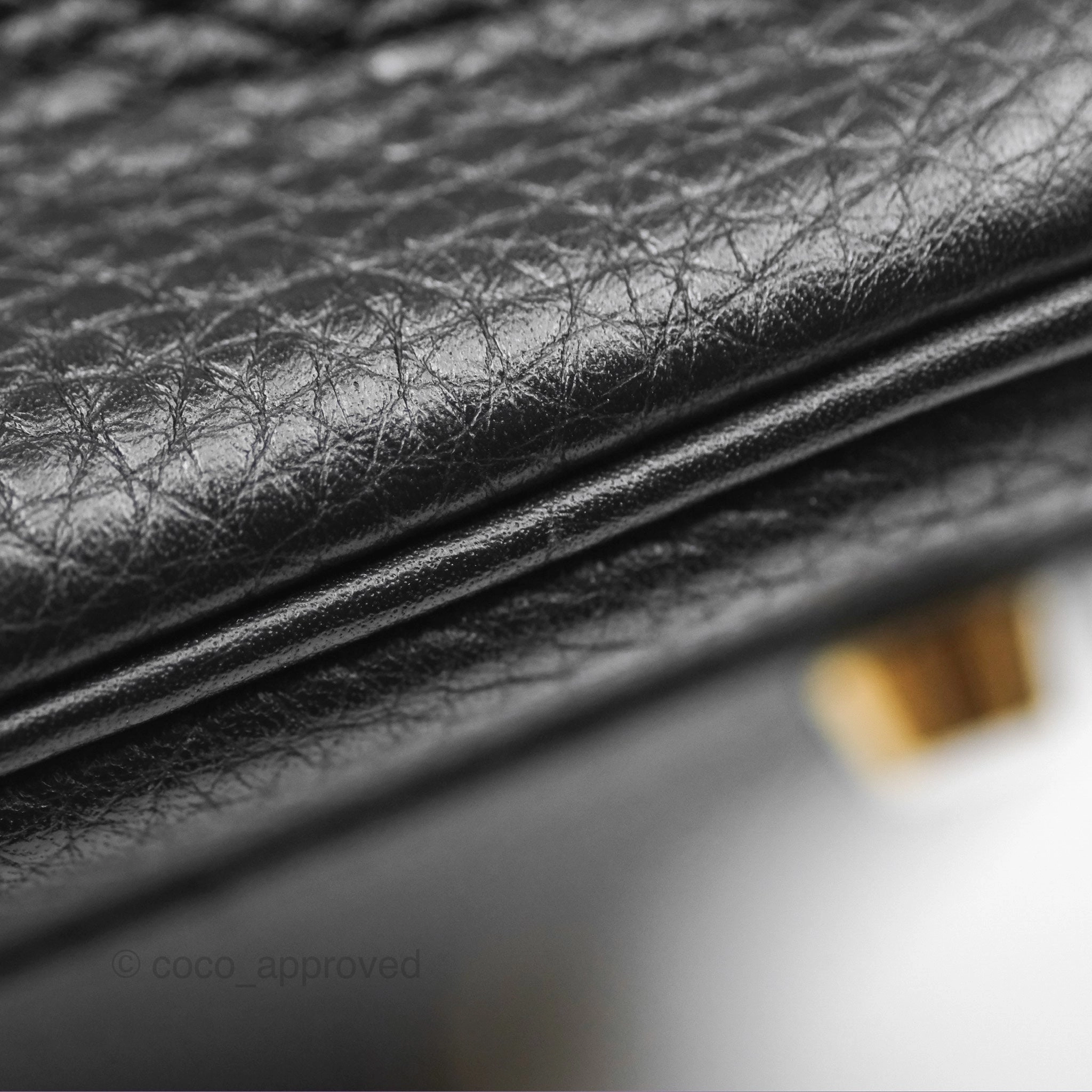 Herms Birkin 30 Retourne Black Noir 89 Clemence Gold Hardware