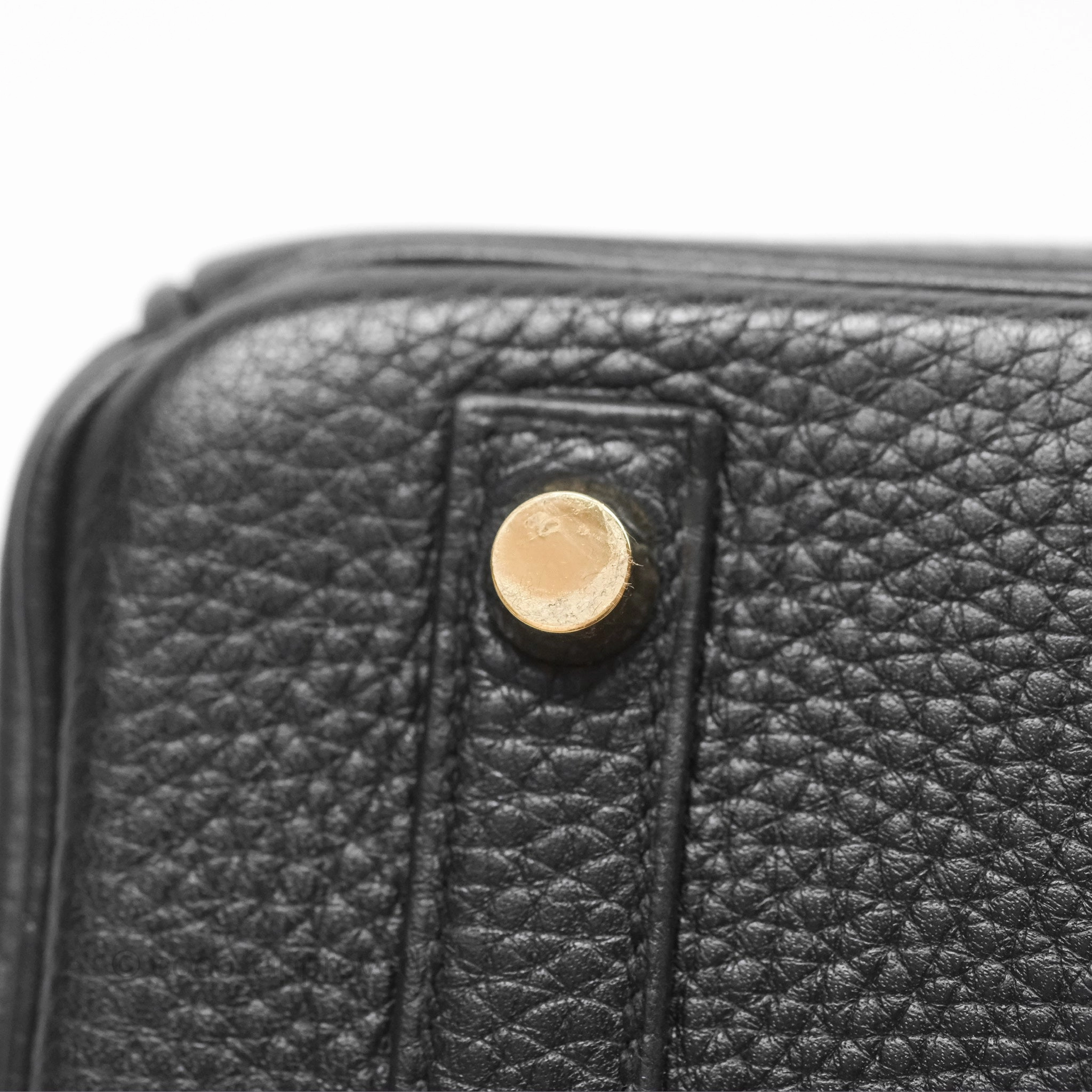 Herms Birkin 30 Retourne Black Noir 89 Clemence Gold Hardware