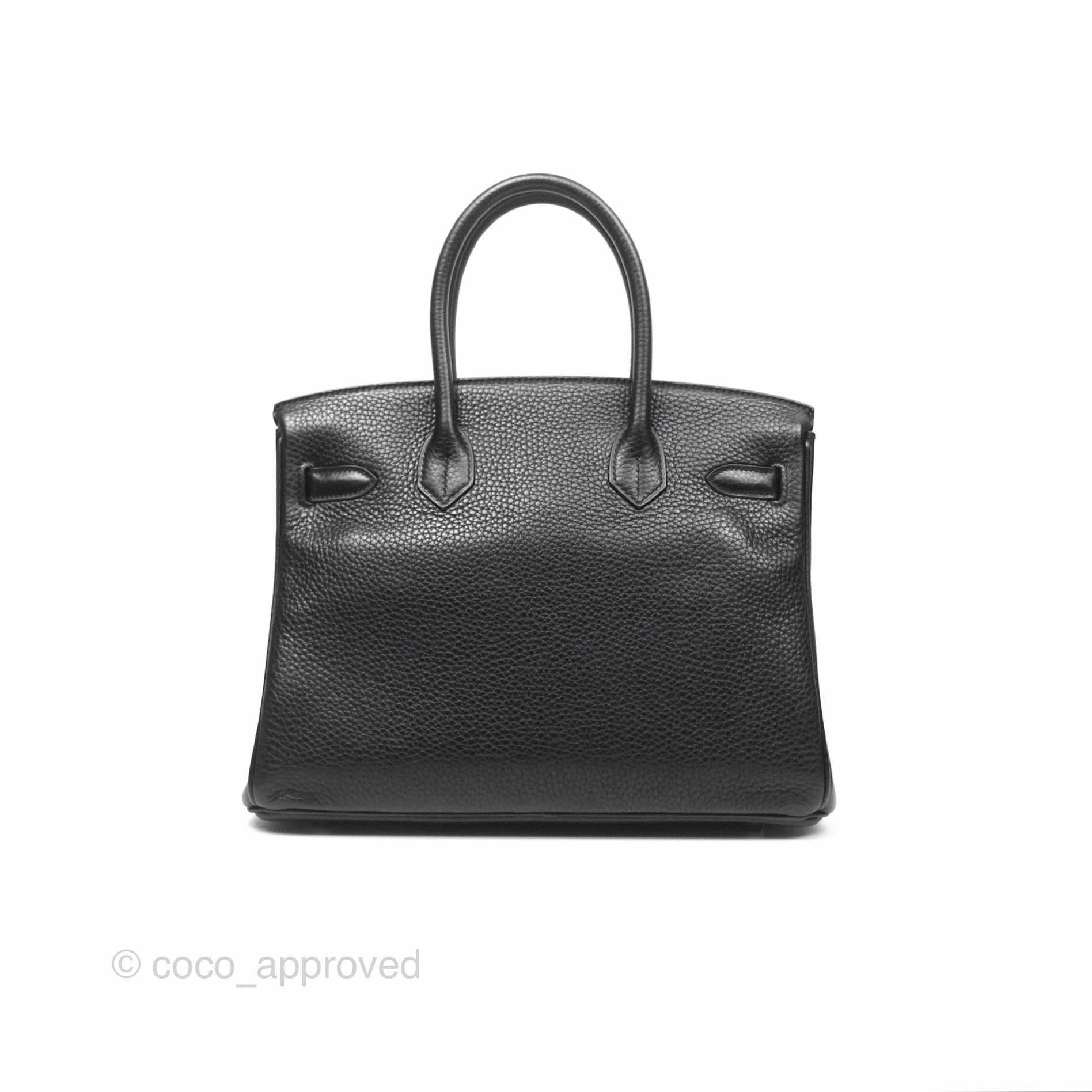 Herms Birkin 30 Retourne Black Noir 89 Clemence Gold Hardware