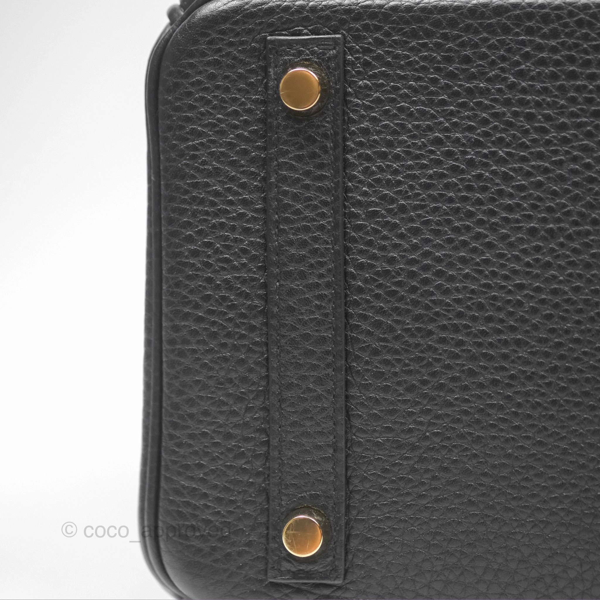 Herms Birkin 30 Retourne Black Noir 89 Clemence Gold Hardware
