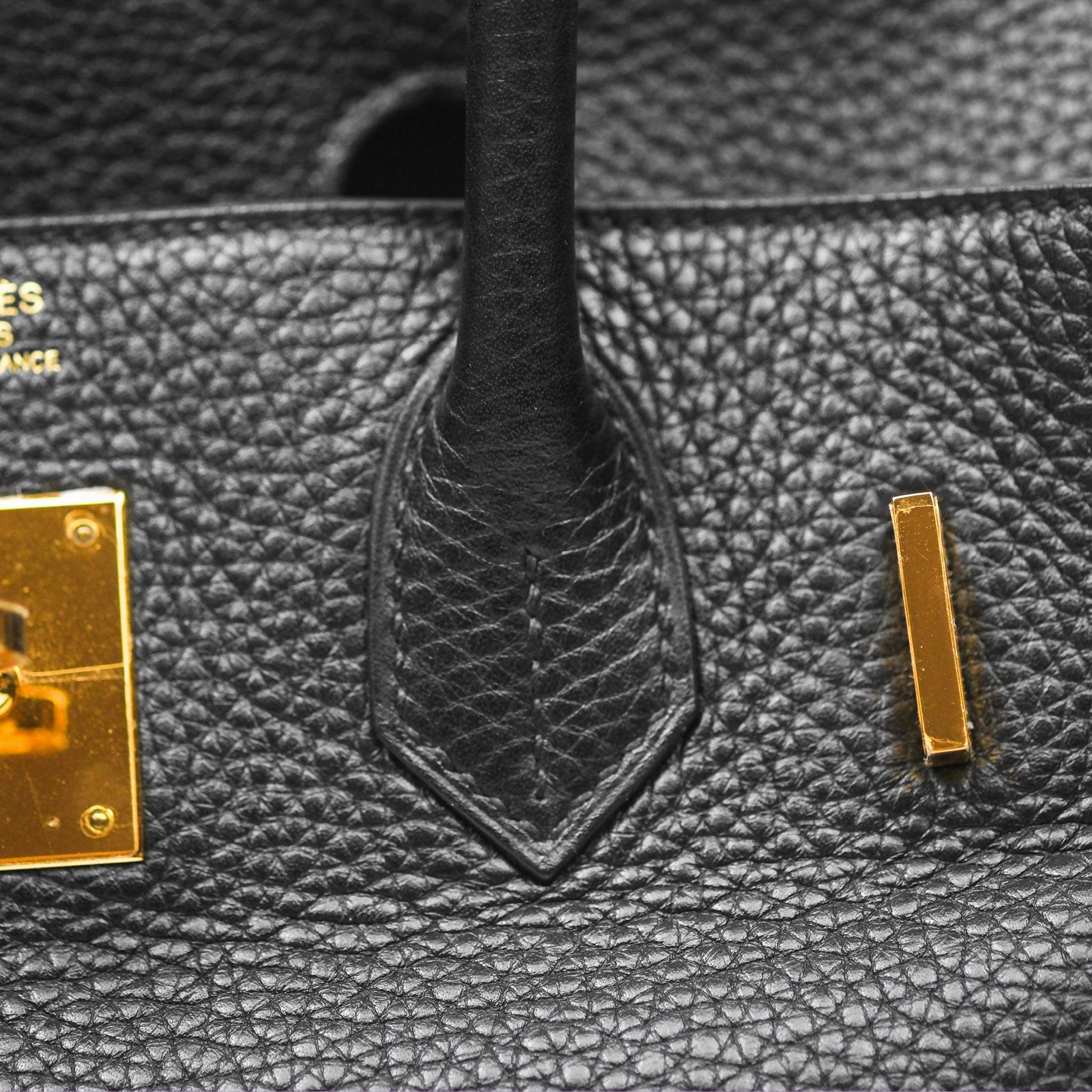 Herms Birkin 30 Retourne Black Noir 89 Clemence Gold Hardware