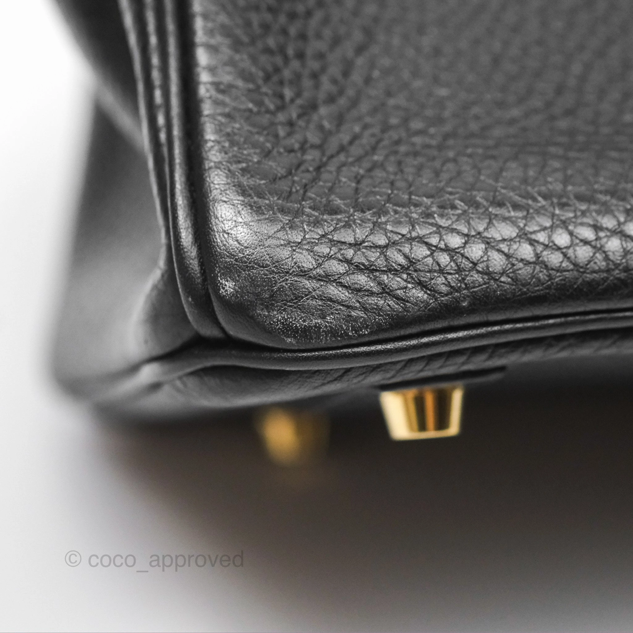 Herms Birkin 30 Retourne Black Noir 89 Clemence Gold Hardware