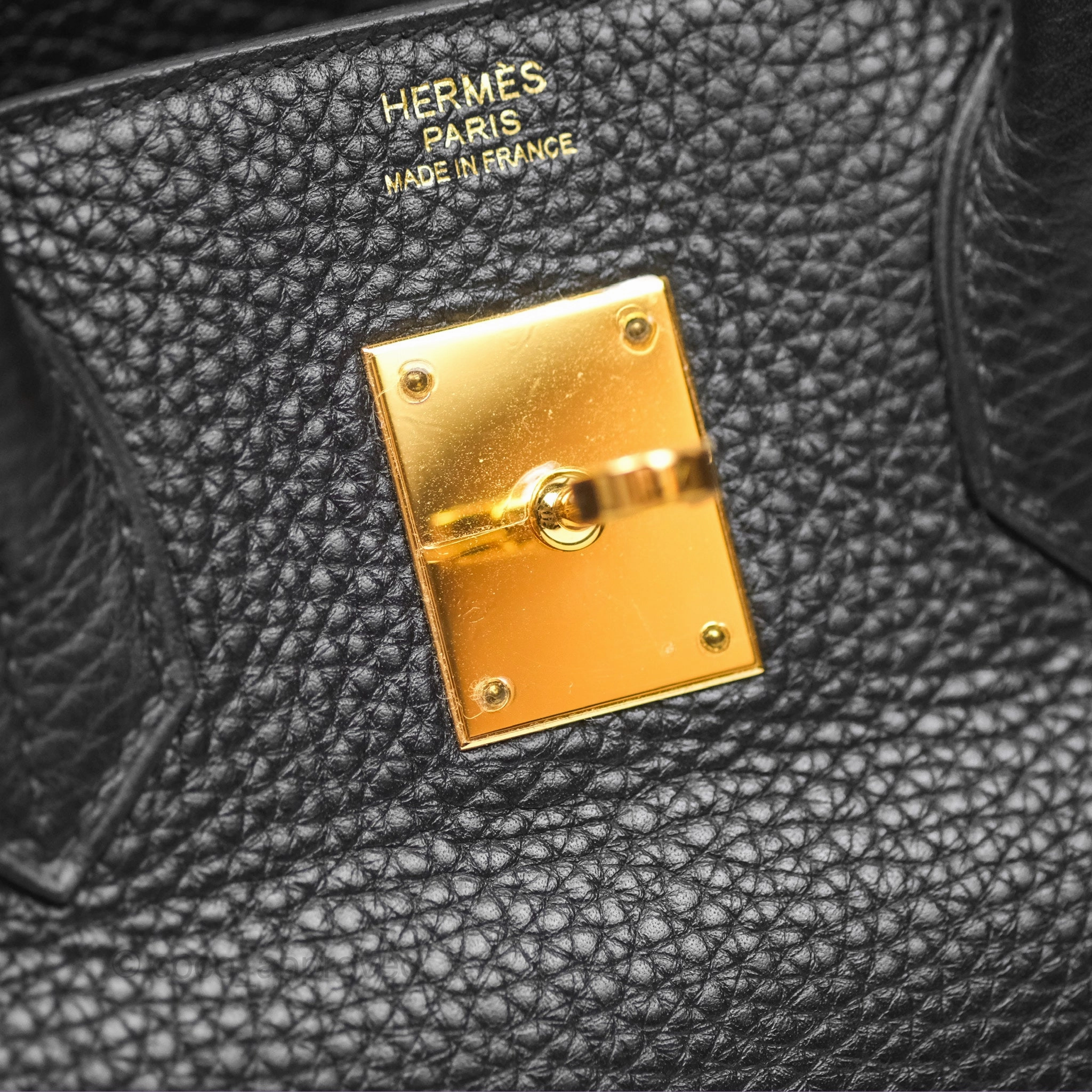 Herms Birkin 30 Retourne Black Noir 89 Clemence Gold Hardware