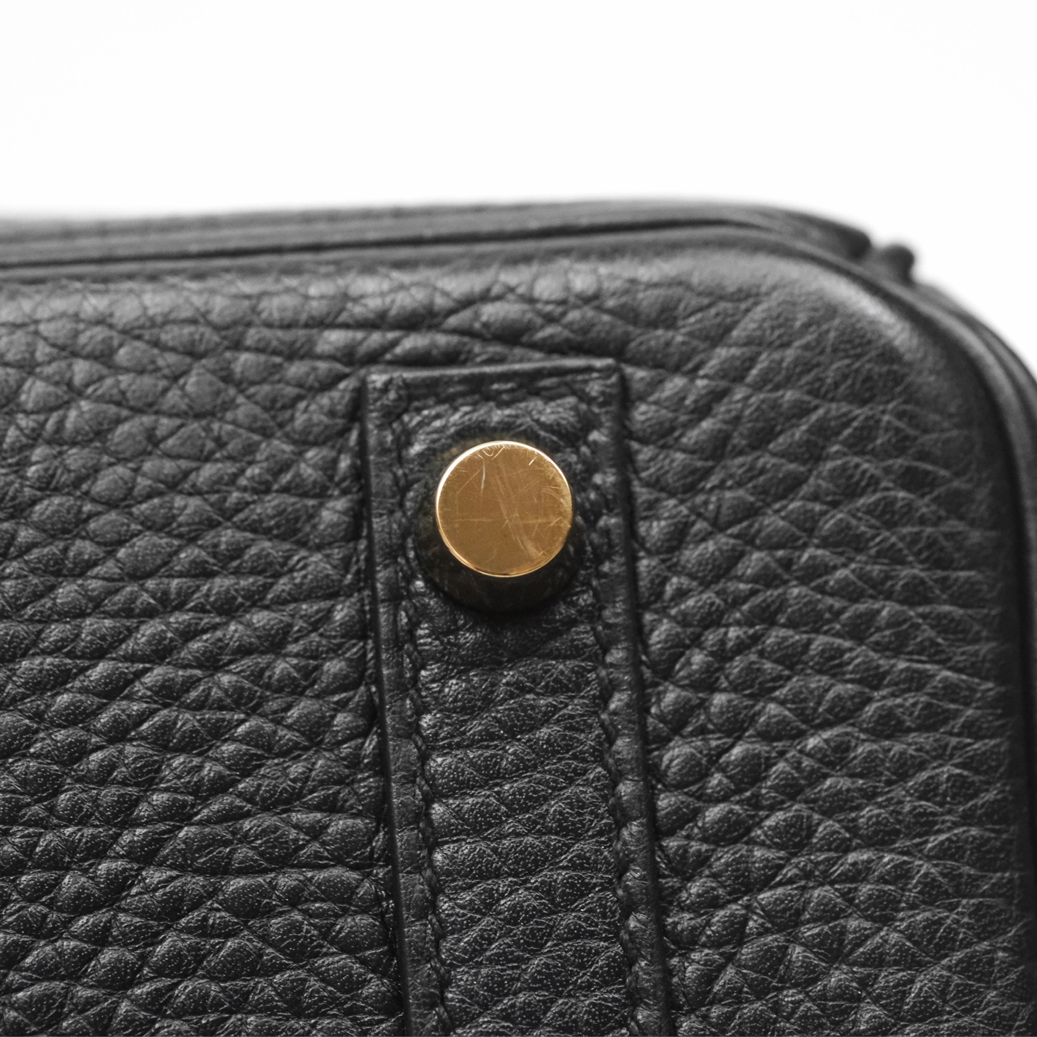 Herms Birkin 30 Retourne Black Noir 89 Clemence Gold Hardware