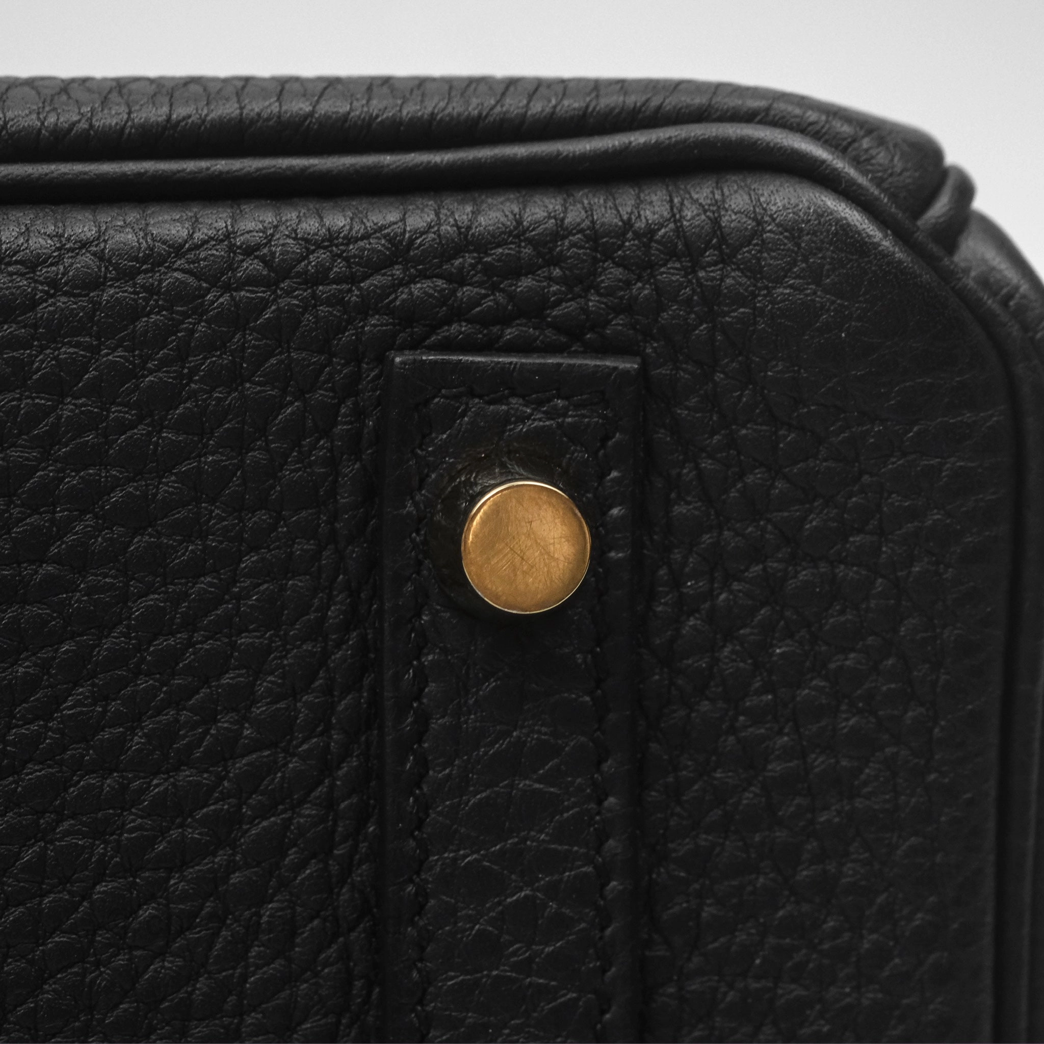 Herms Birkin 30 Retourne Black Noir 89 Togo Gold Hardware