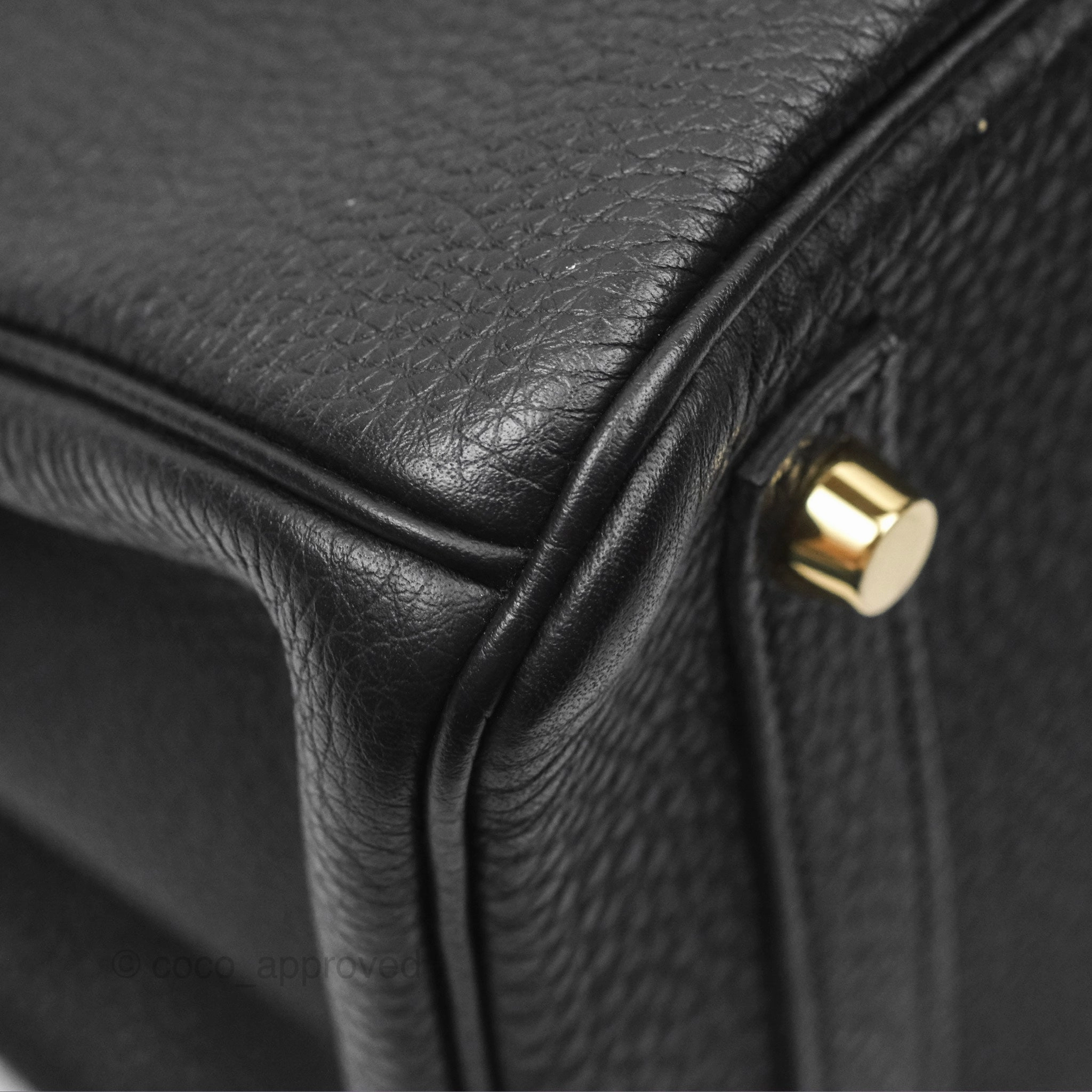 Herms Birkin 30 Retourne Black Noir 89 Togo Gold Hardware