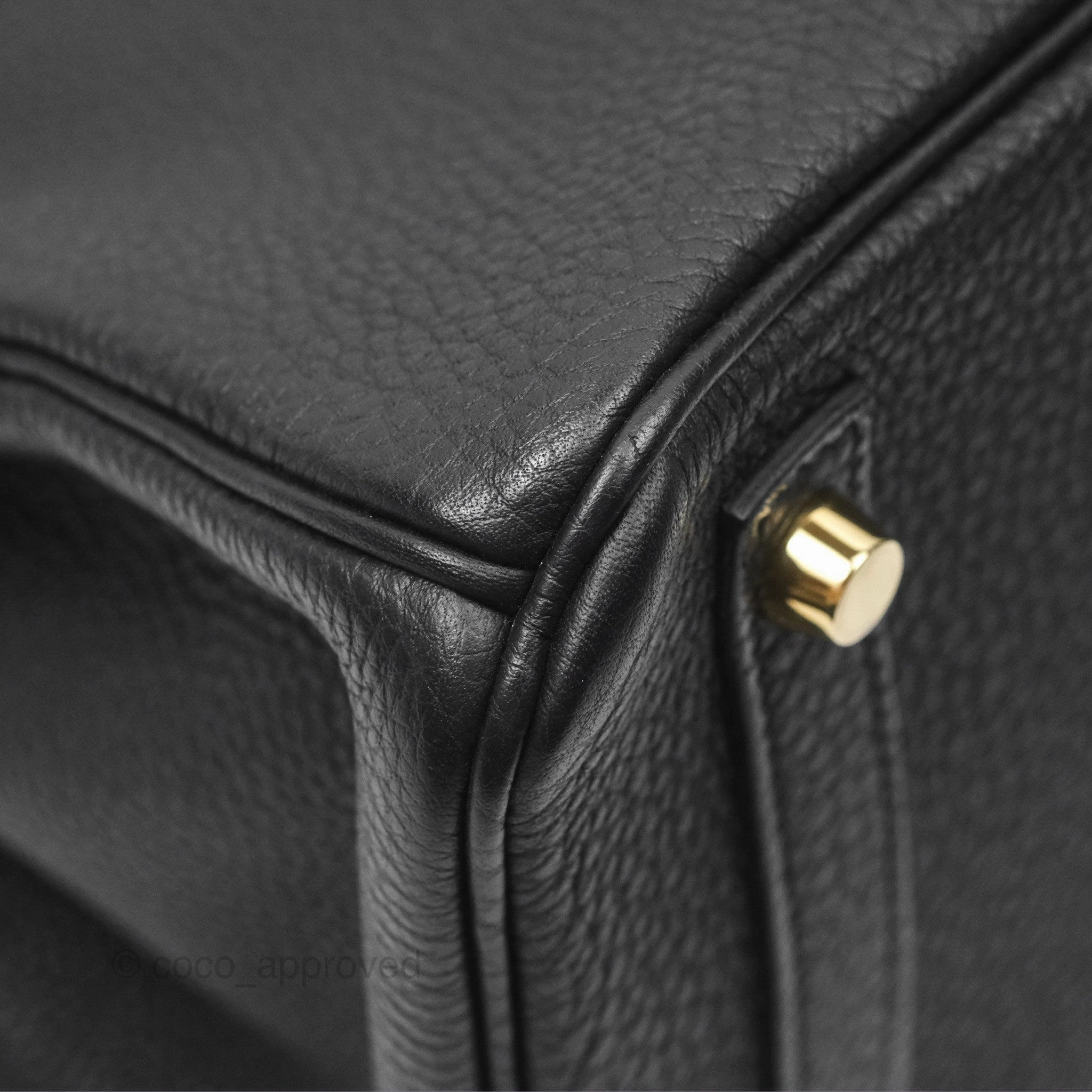 Herms Birkin 30 Retourne Black Noir 89 Togo Gold Hardware