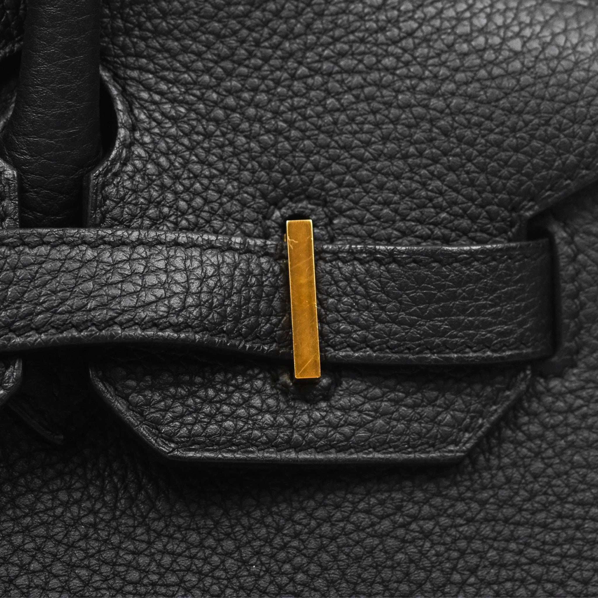 Herms Birkin 30 Retourne Black Noir 89 Togo Gold Hardware