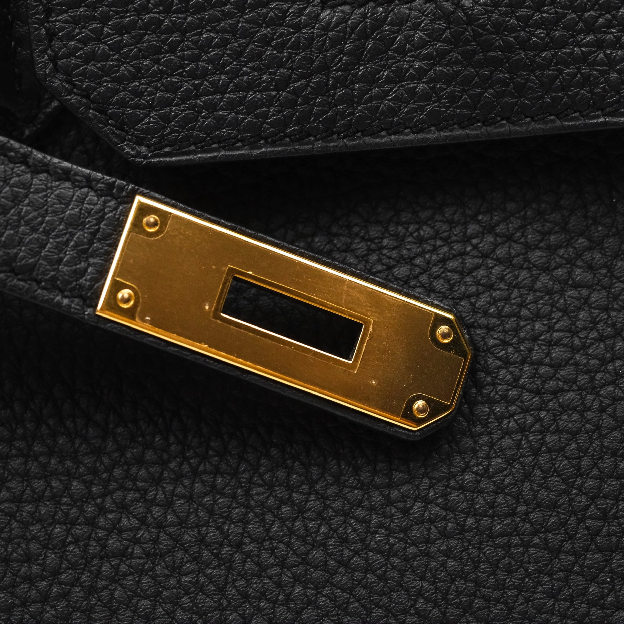 Herms Birkin 30 Retourne Black Noir 89 Togo Gold Hardware