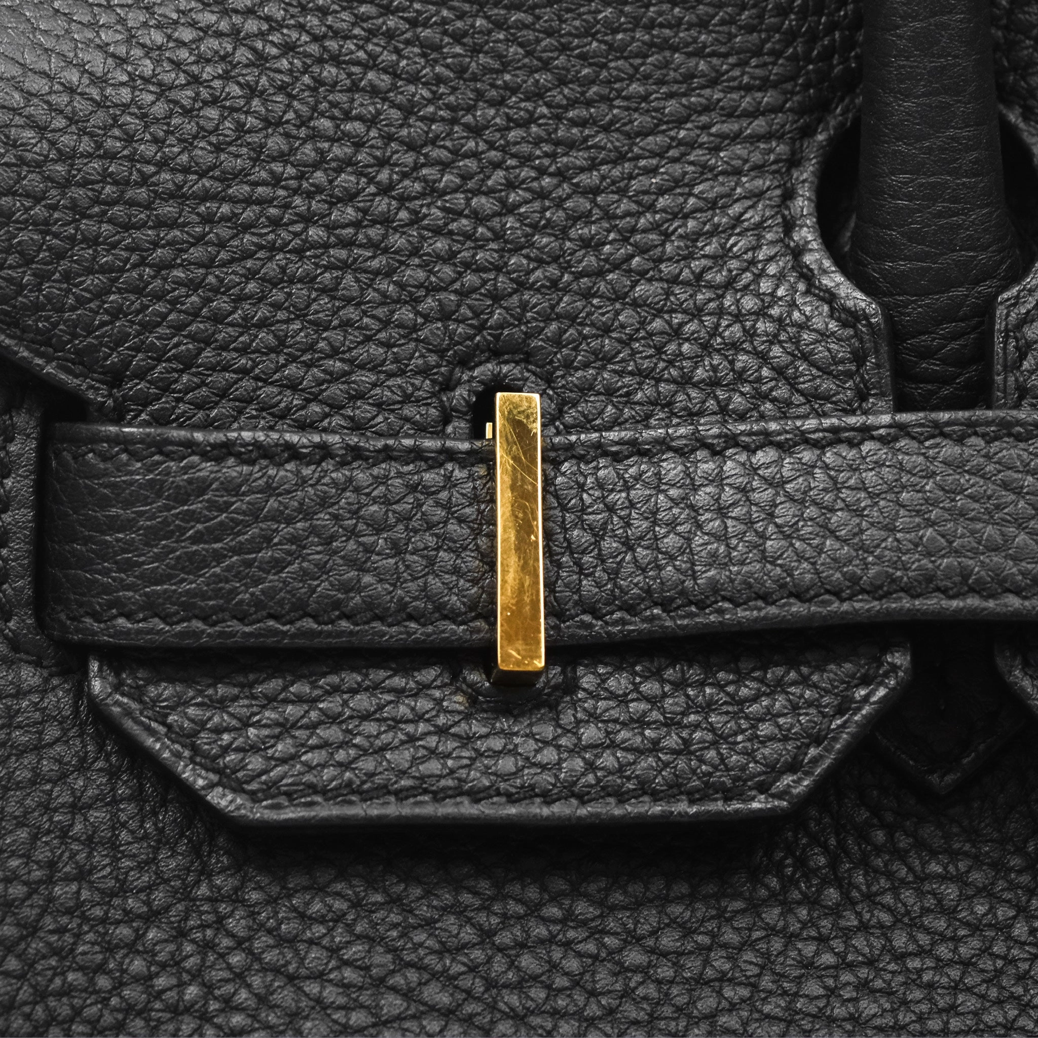 Herms Birkin 30 Retourne Black Noir 89 Togo Gold Hardware