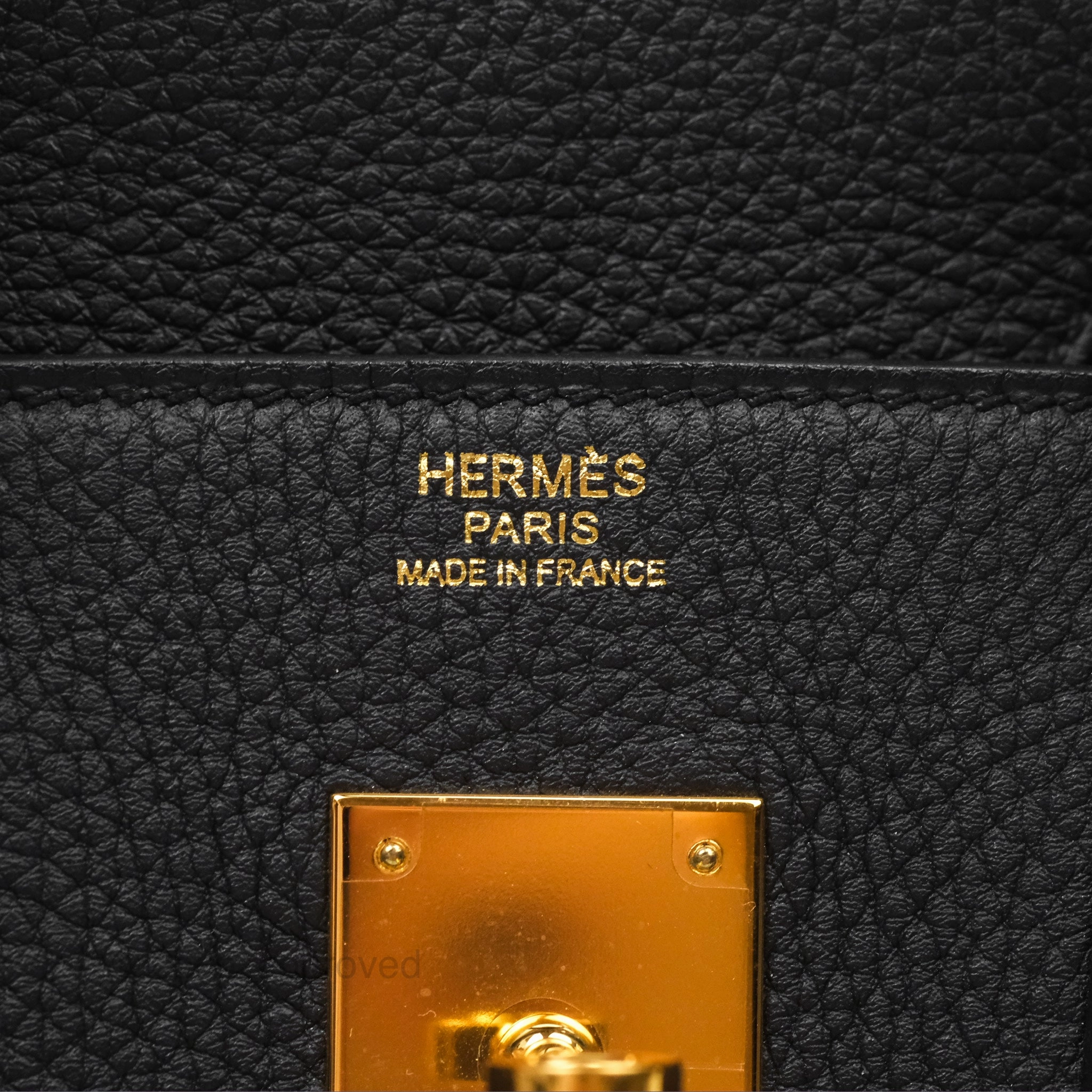 Herms Birkin 30 Retourne Black Noir 89 Togo Gold Hardware