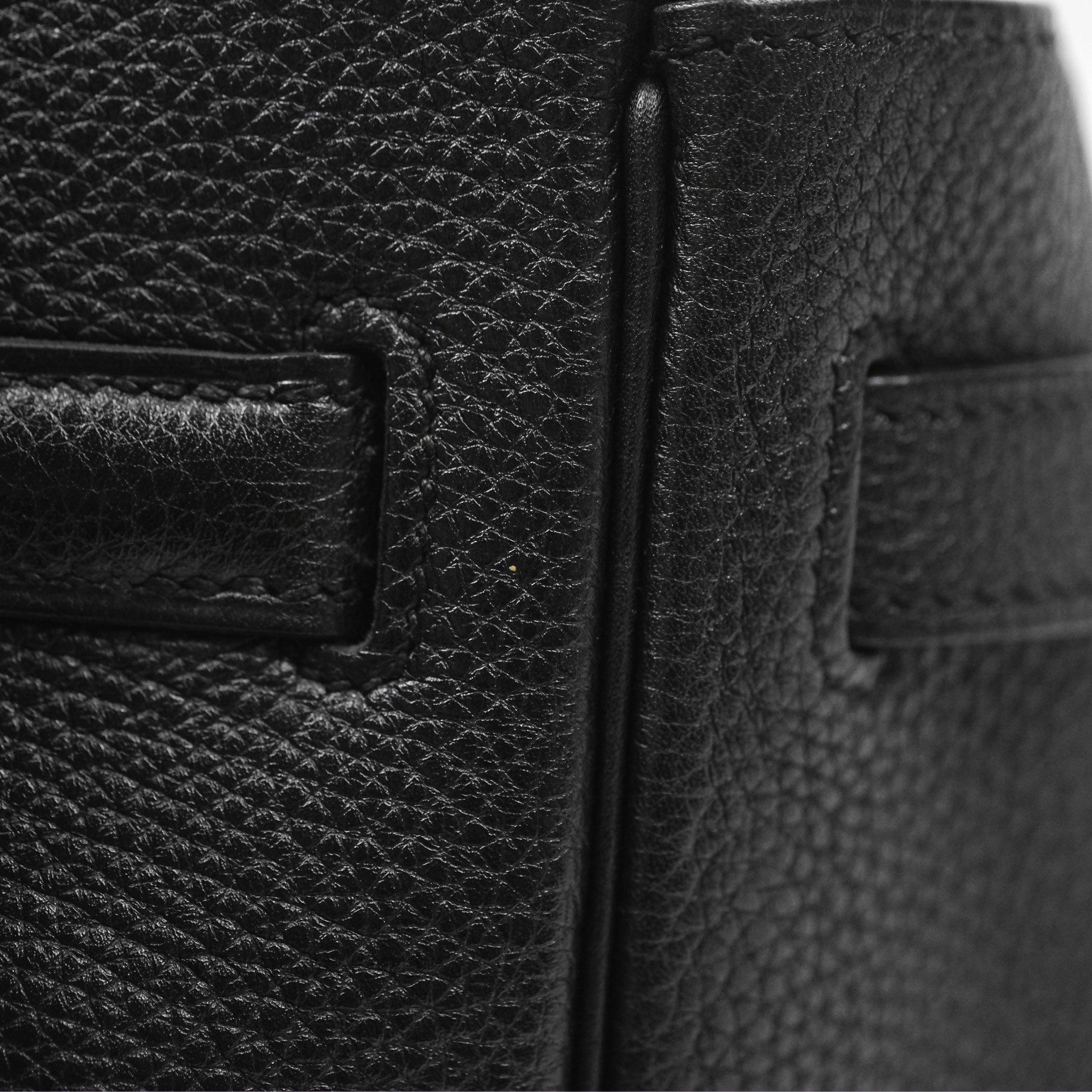 Herms Birkin 30 Retourne Black Noir 89 Togo Palladium Hardware