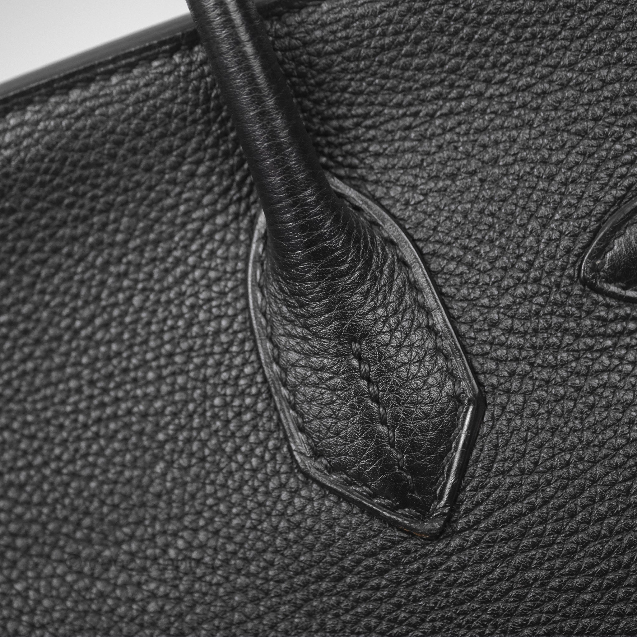 Herms Birkin 30 Retourne Black Noir 89 Togo Palladium Hardware
