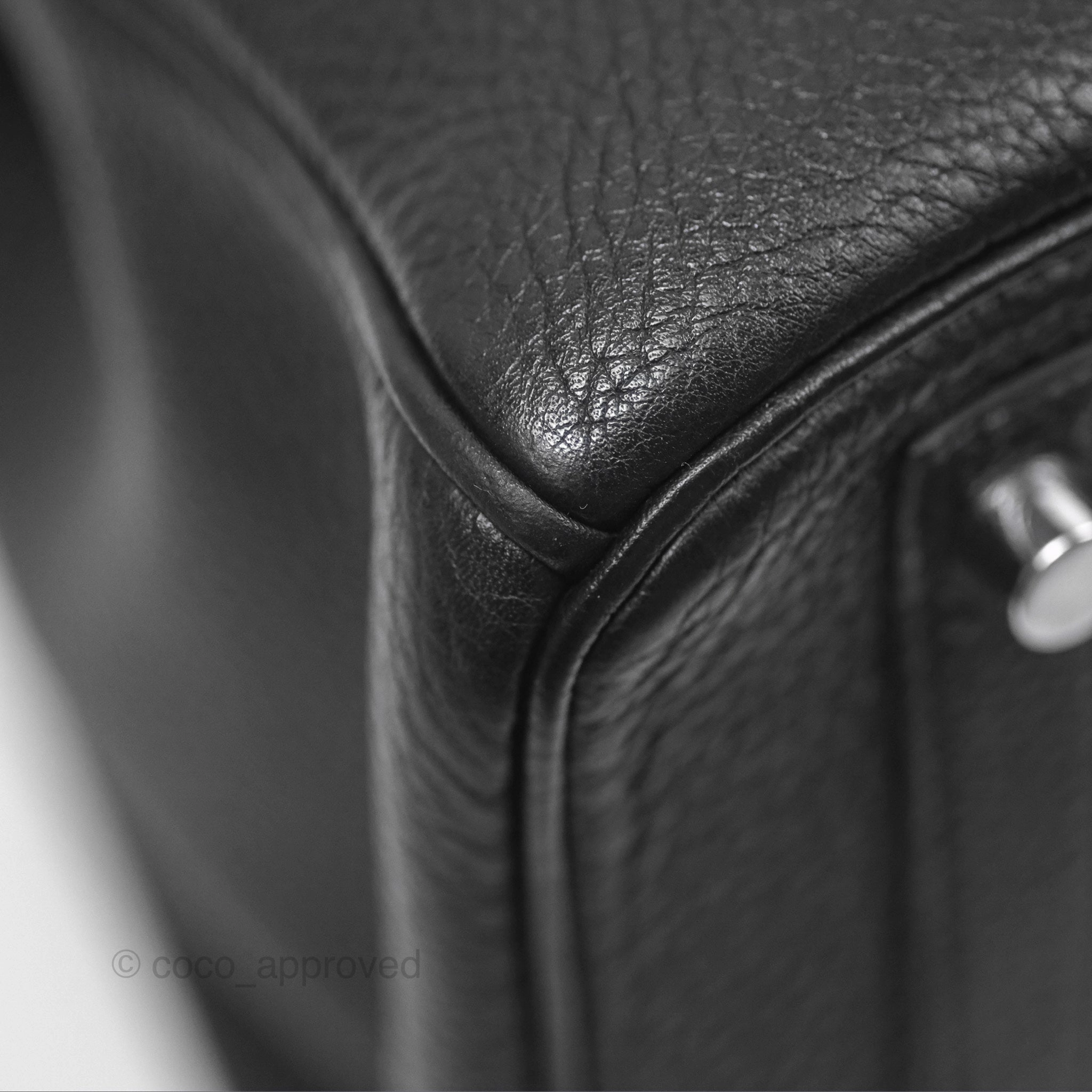 Herms Birkin 30 Retourne Black Noir 89 Togo Palladium Hardware