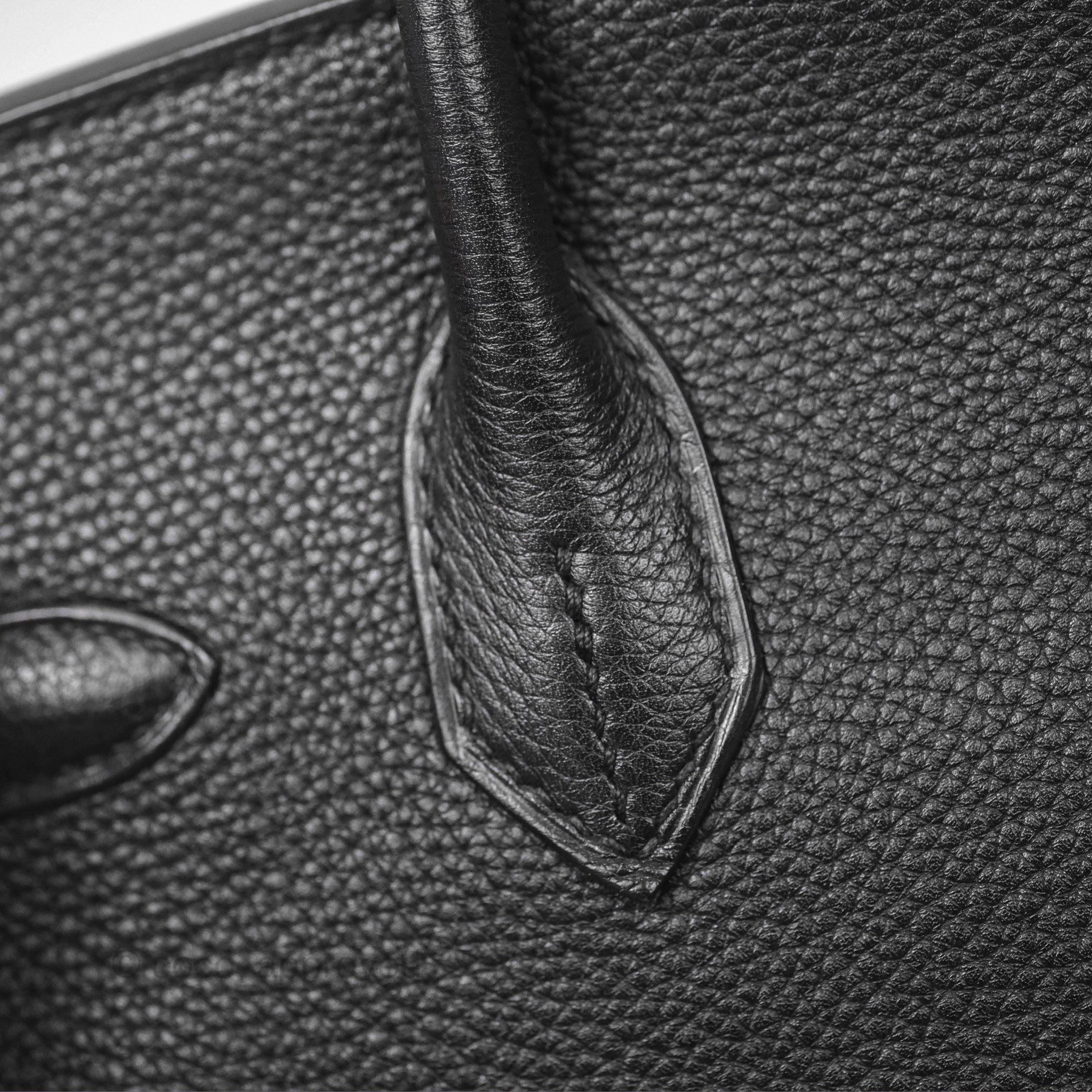 Herms Birkin 30 Retourne Black Noir 89 Togo Palladium Hardware