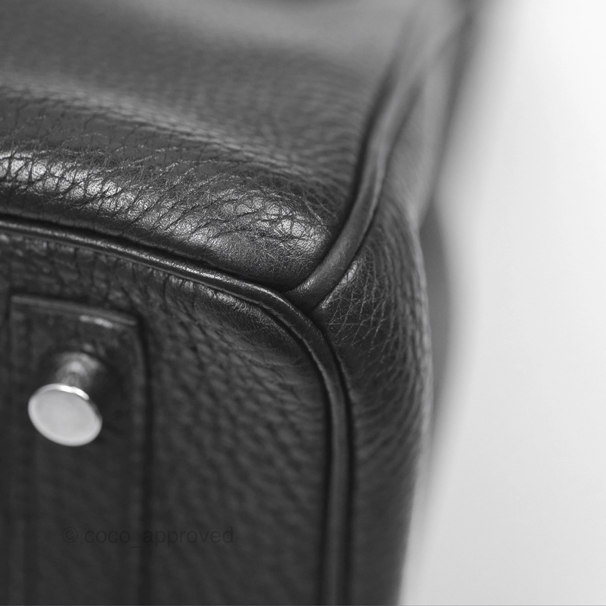 Herms Birkin 30 Retourne Black Noir 89 Togo Palladium Hardware