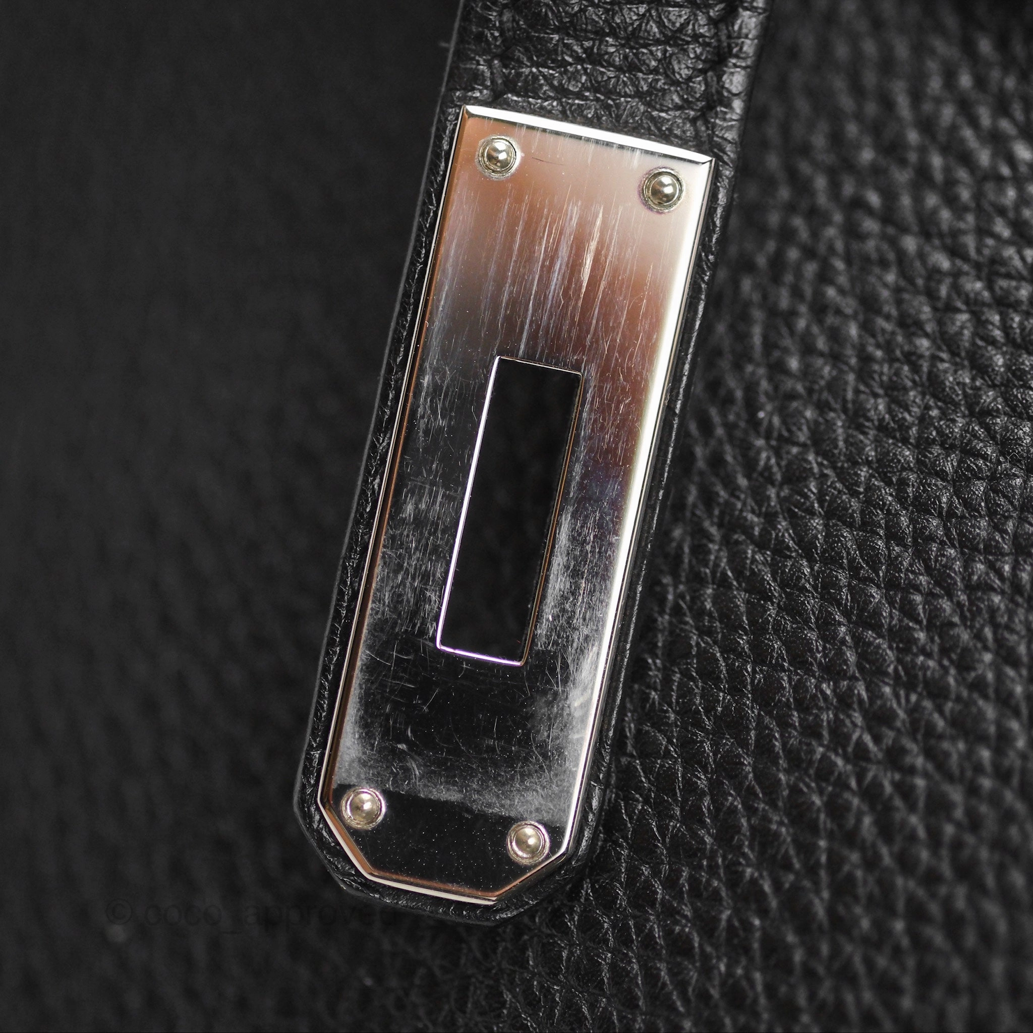 Herms Birkin 30 Retourne Black Noir 89 Togo Palladium Hardware