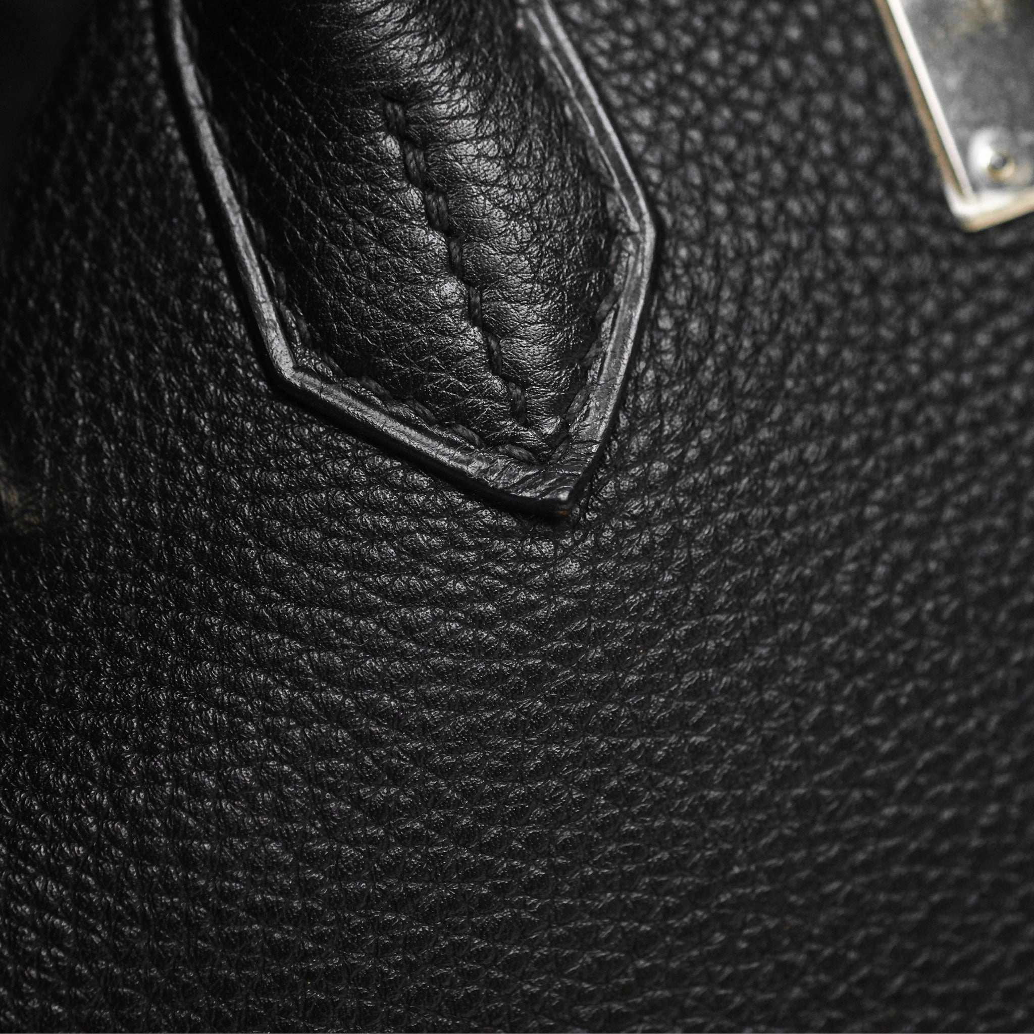 Herms Birkin 30 Retourne Black Noir 89 Togo Palladium Hardware