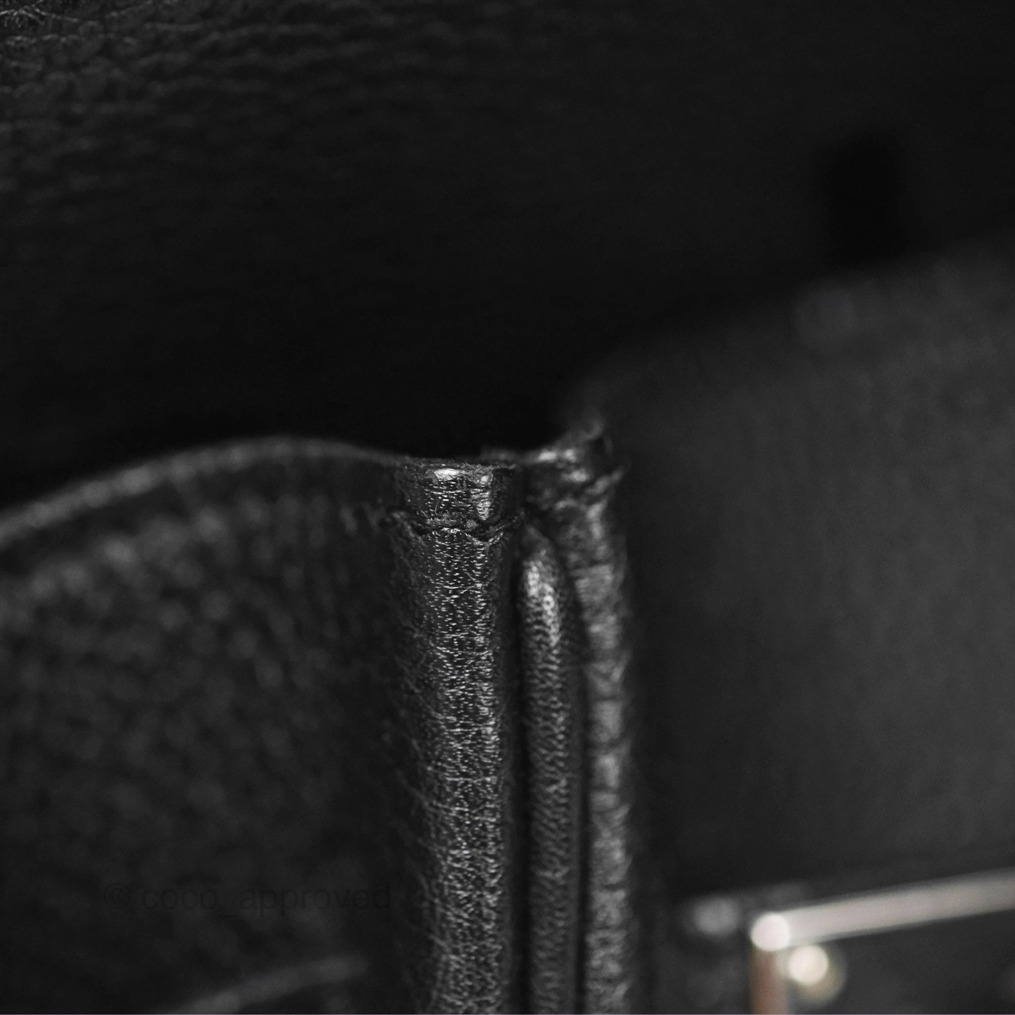 Herms Birkin 30 Retourne Black Noir 89 Togo Palladium Hardware