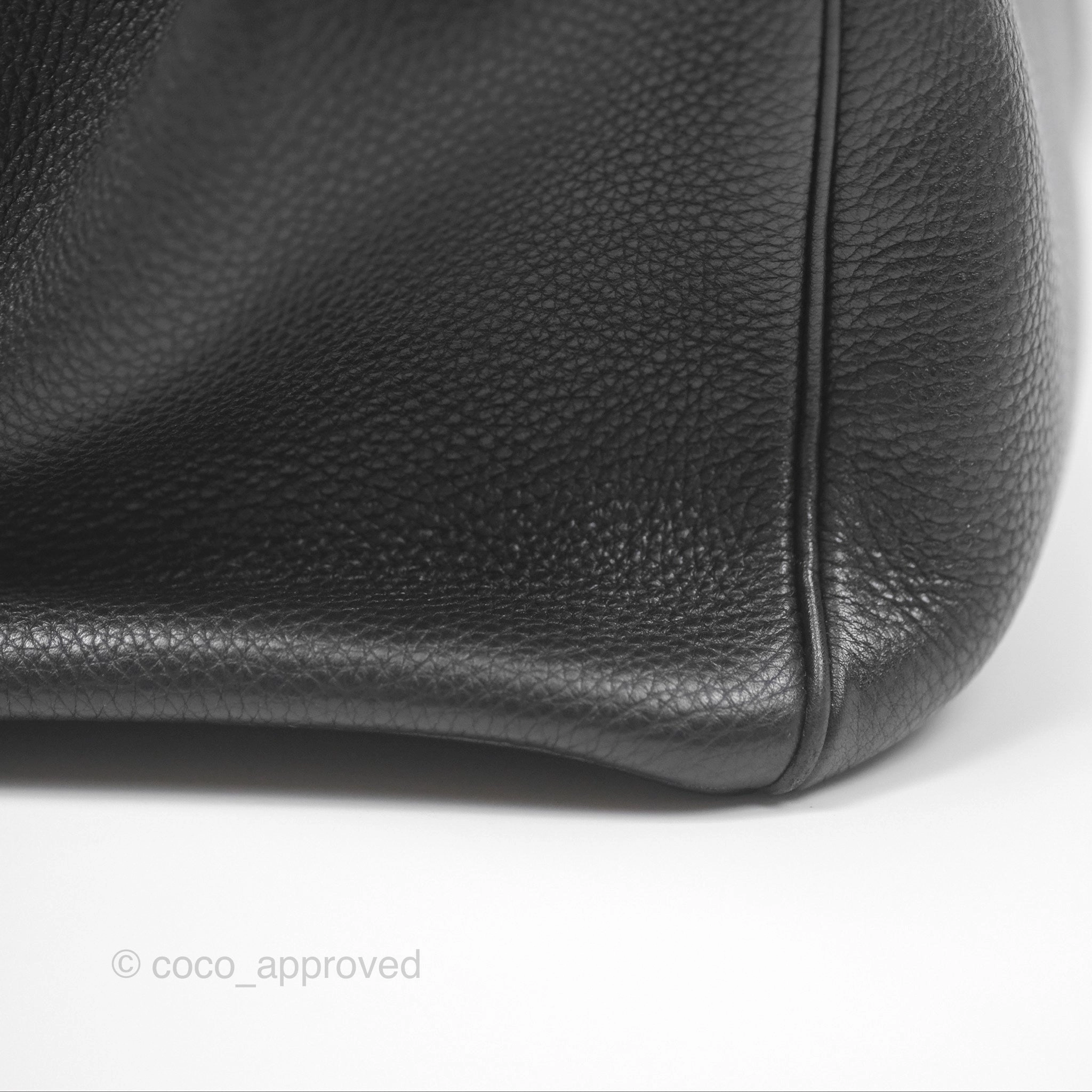 Herms Birkin 30 Retourne Black Noir 89 Togo Palladium Hardware