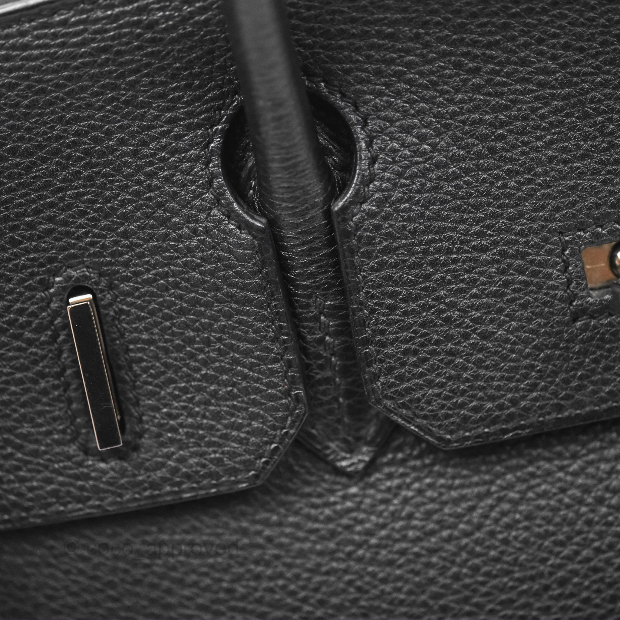 Herms Birkin 30 Retourne Black Noir 89 Togo Palladium Hardware