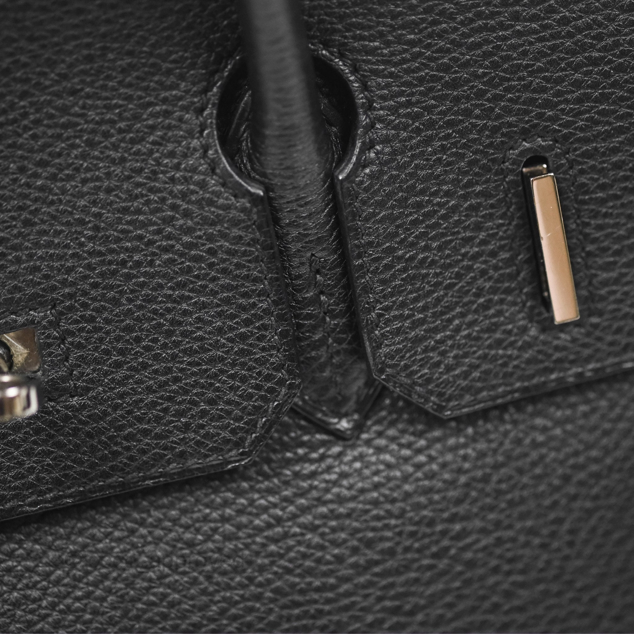 Herms Birkin 30 Retourne Black Noir 89 Togo Palladium Hardware