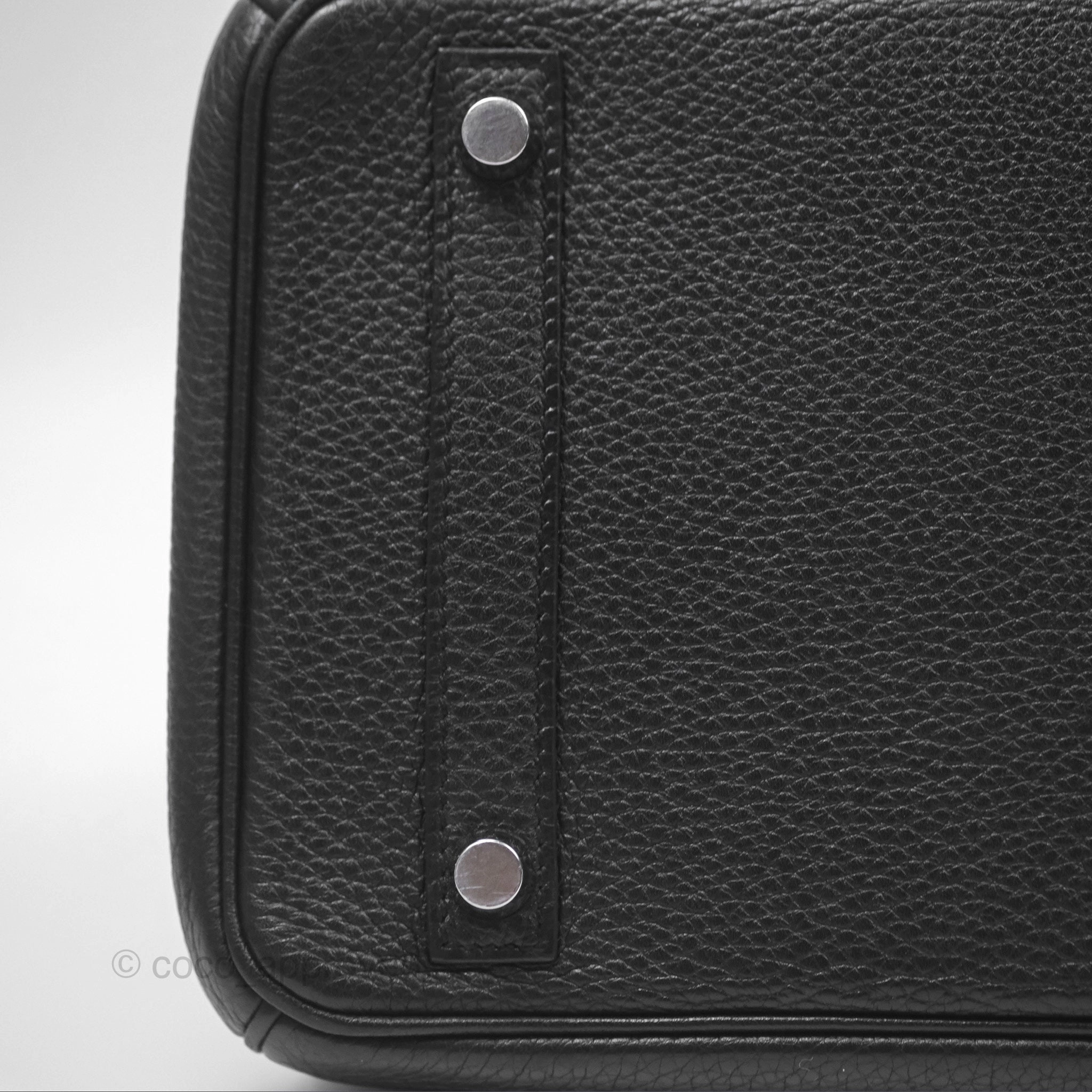 Herms Birkin 30 Retourne Black Noir 89 Togo Palladium Hardware