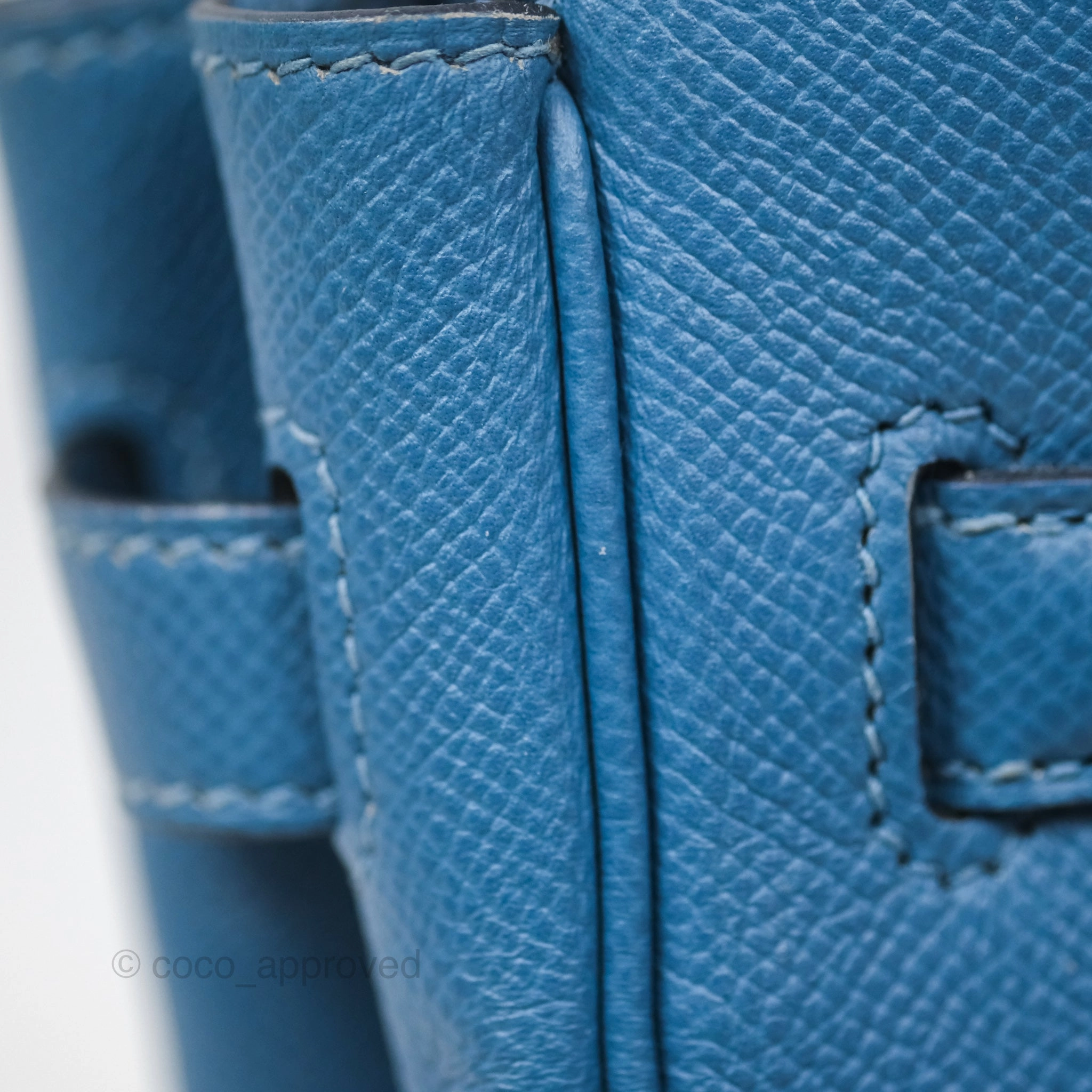 Herms Birkin 30 Retourne Bleu Brighton 7E Epsom Gold Hardware