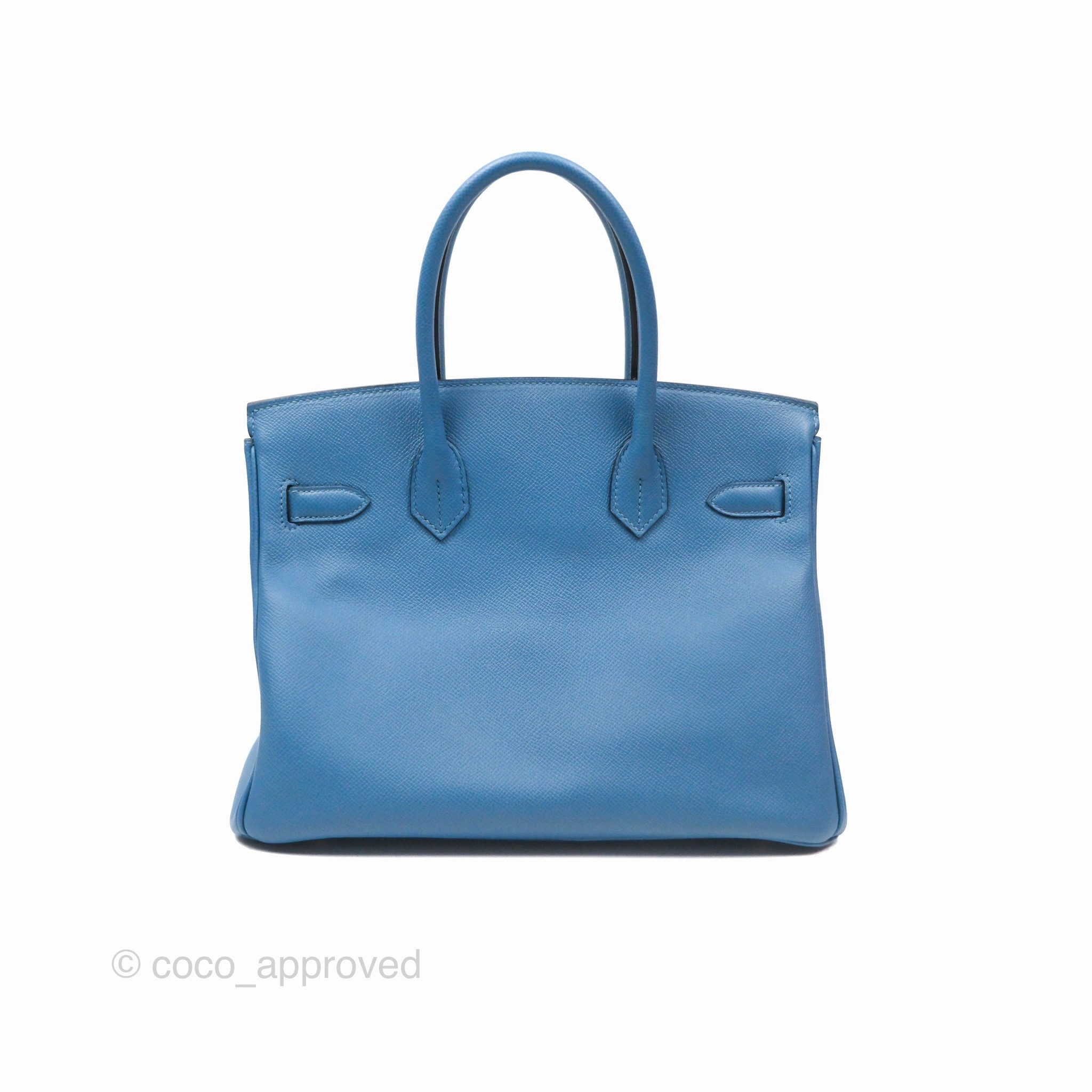Herms Birkin 30 Retourne Bleu Brighton 7E Epsom Gold Hardware